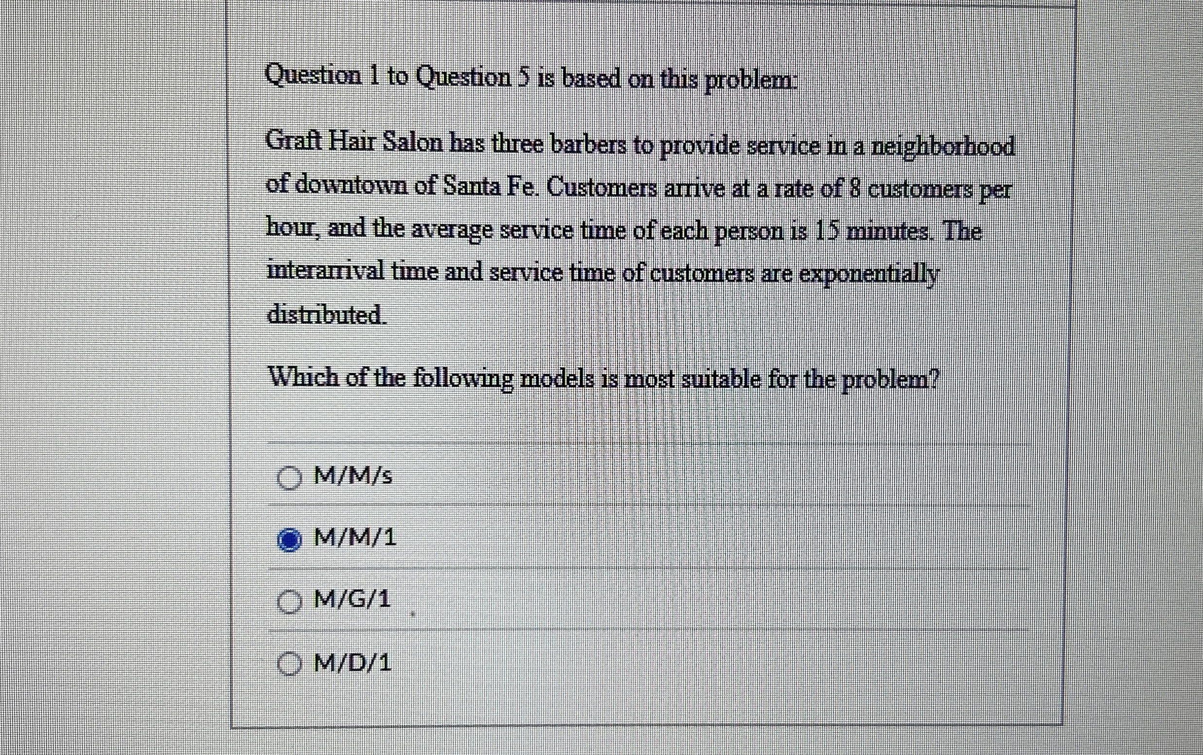  Question 1 to Question 5 is based on this problem: Graft