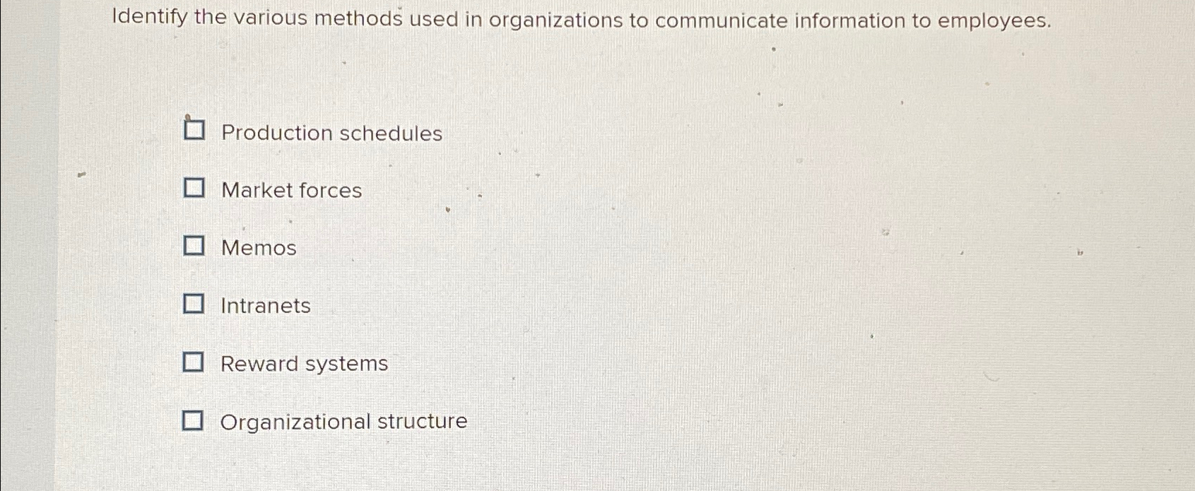  Identify the various methods used in organizations to communicate information to