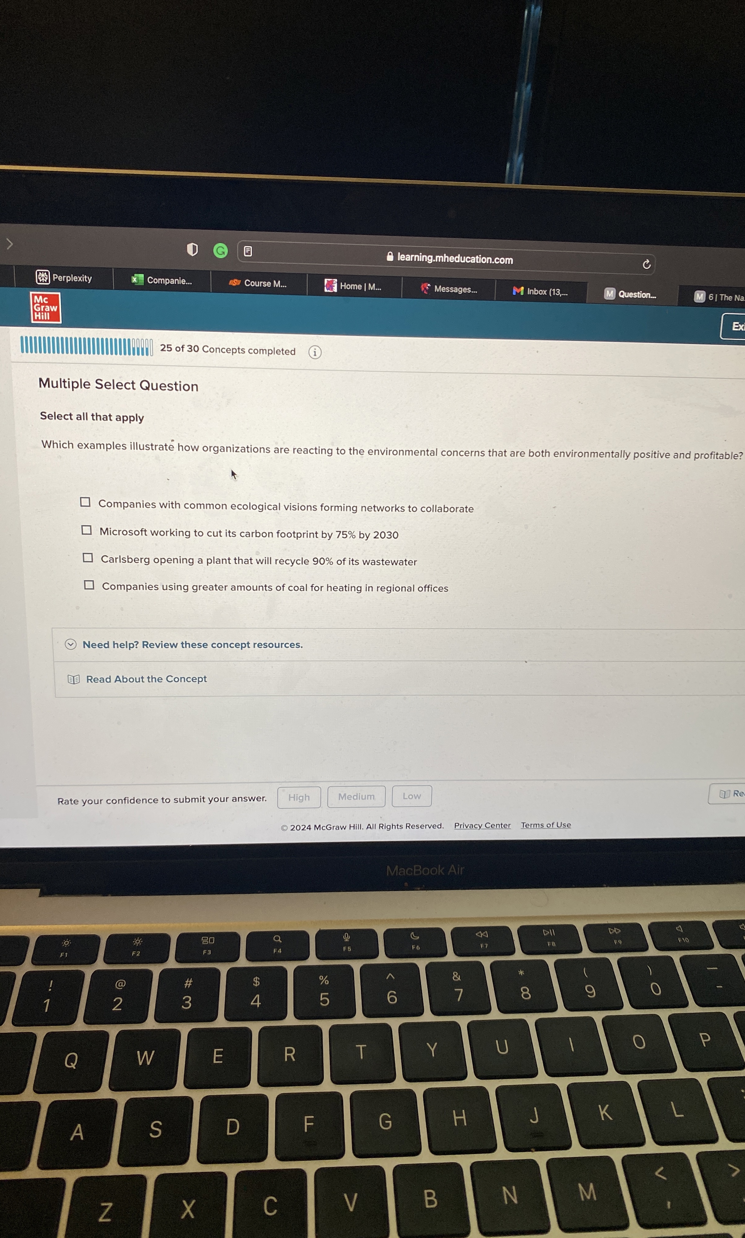  Multiple Select Question Select all that apply Companies with common ecological