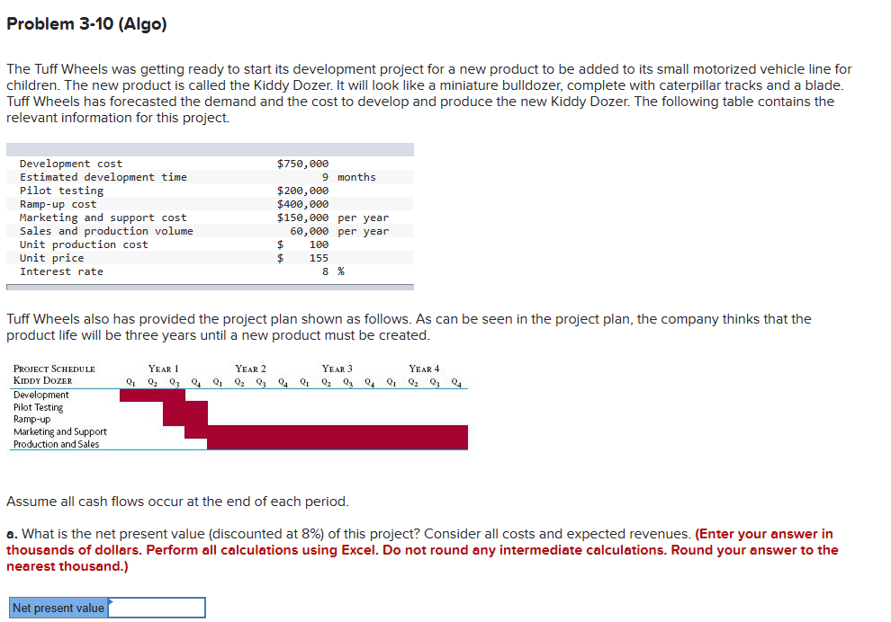  Problem 3-10 (Algo) The TuffWheels was getting ready to start its