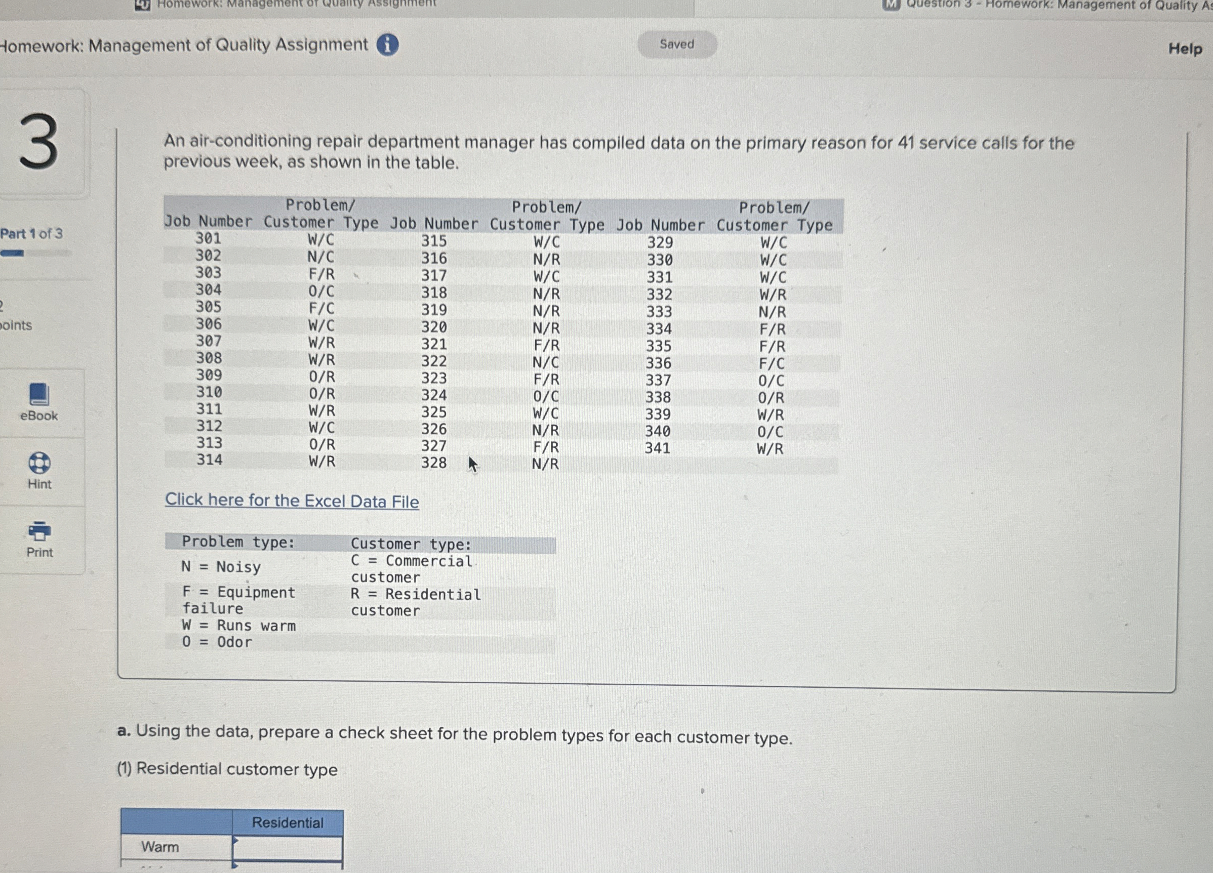  Homework: Management or Quality Assignment Question 3-Homework: Management of Quality As