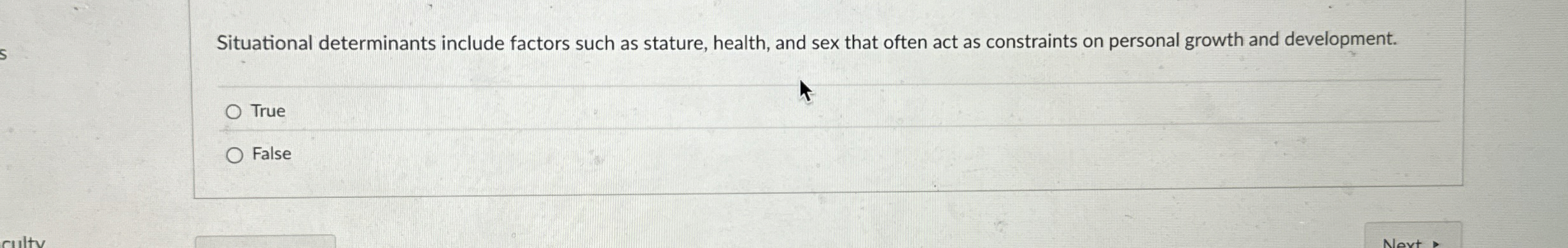  tQuestion 38 Which term includes traits that are deep-level but may