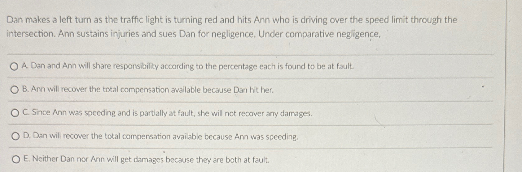  Dan makes a left turn as the traffic light is turning