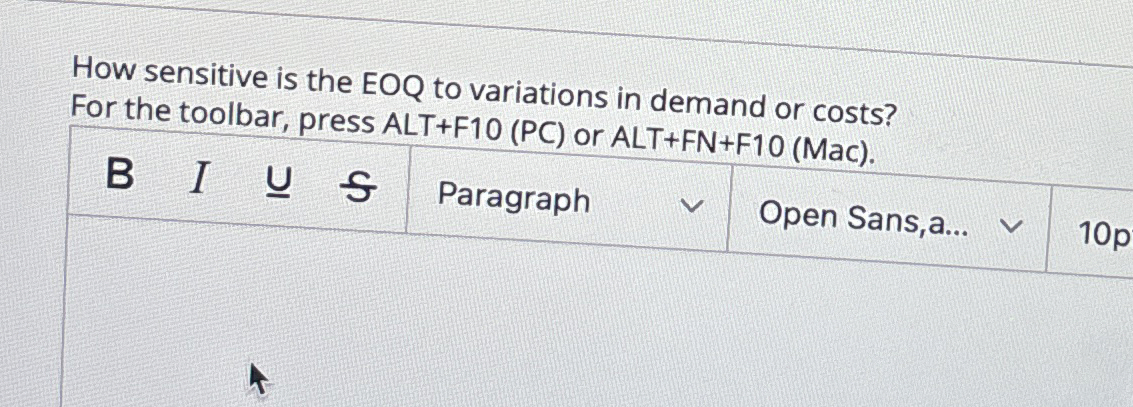  How sensitive is the EOQ to variations in demand or costs?
