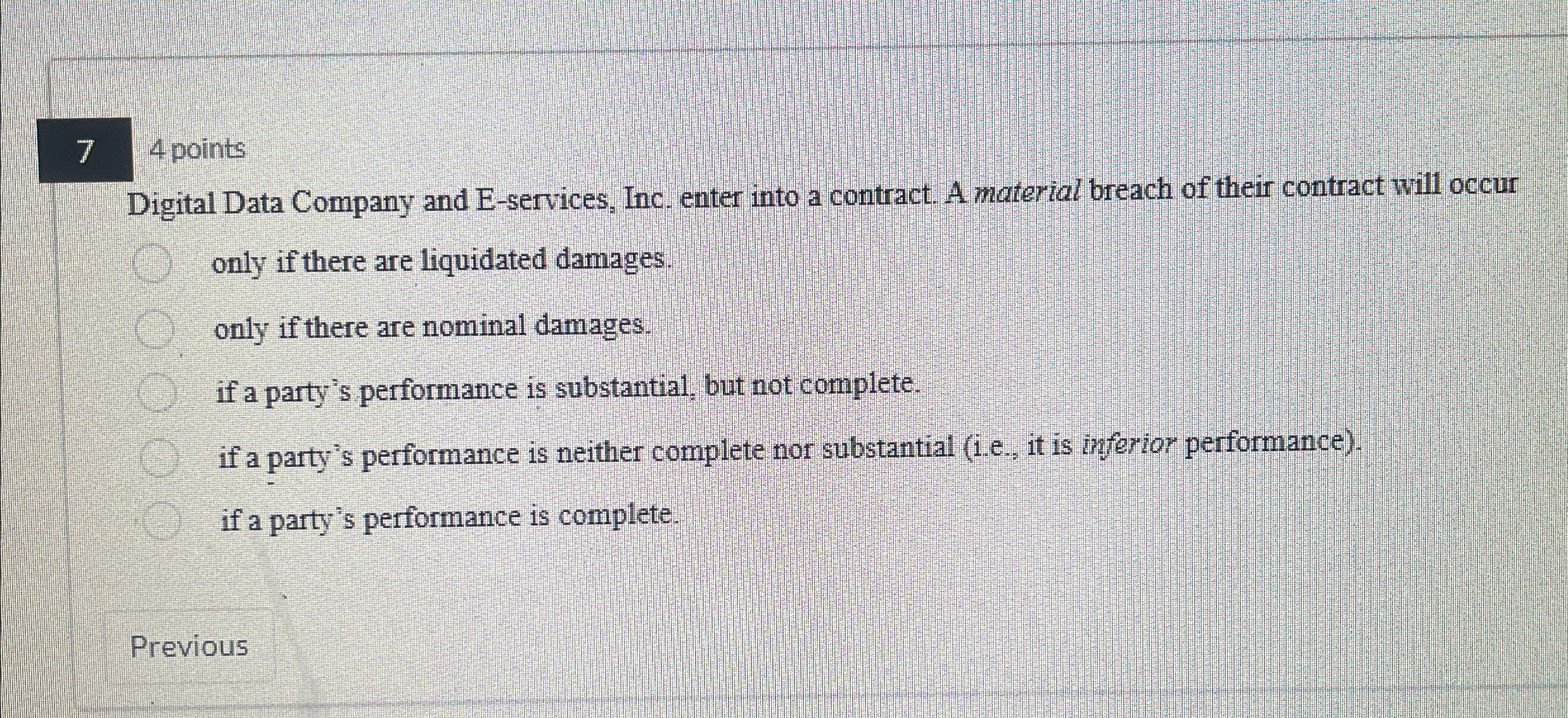  7,4 points Digital Data Company and E-services, Inc. enter into a