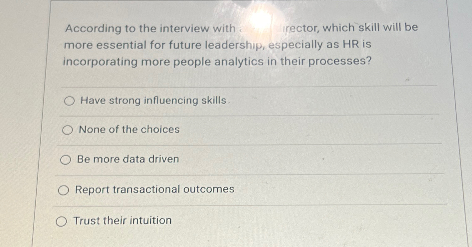  According to the interview with q, rector, which skill will be