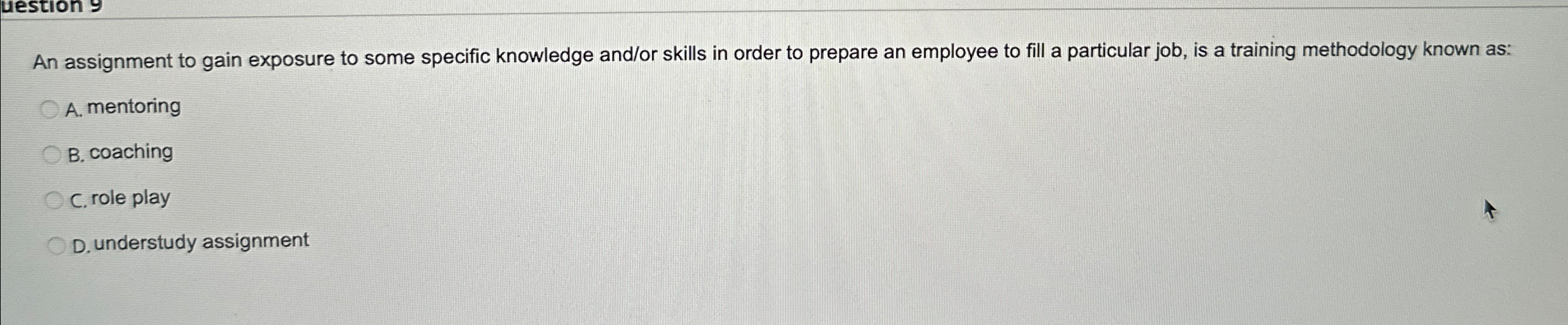  An assignment to gain exposure to some specific knowledge and/or skills