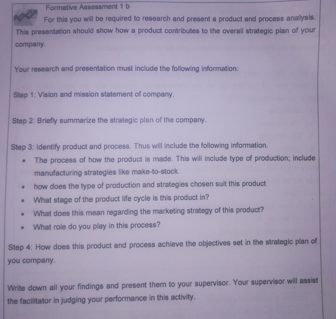  Formative Assessment 1b For this you will be required to research