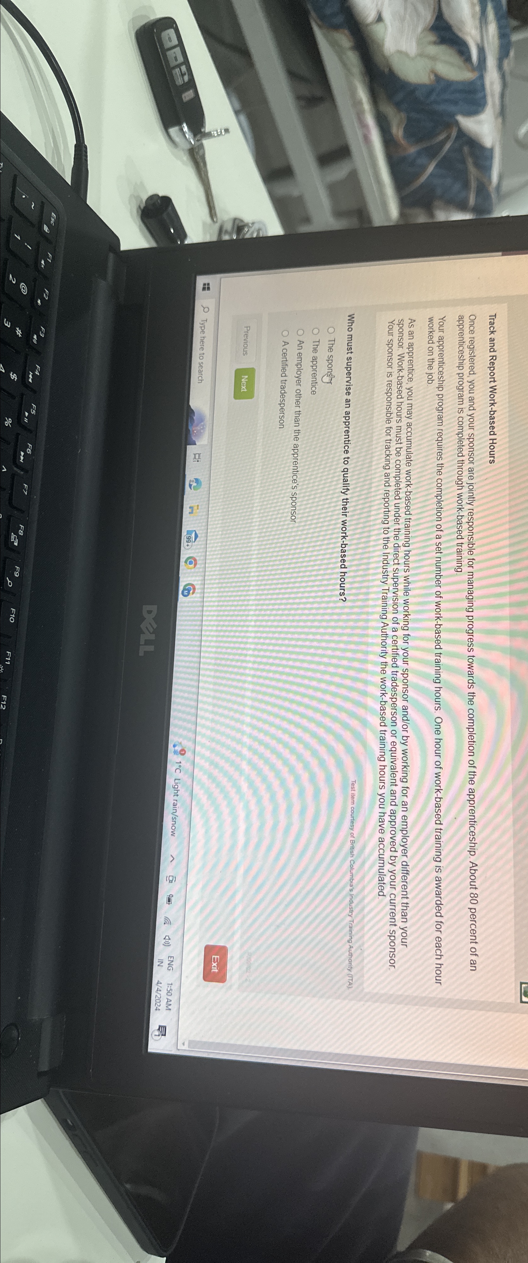  Track and Report Work-based Hours Once registered, you and your sponsor