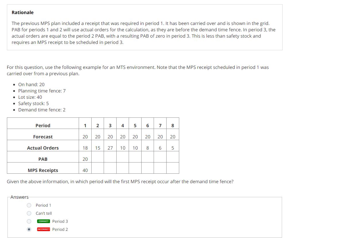  Rationale The previous MPS plan included a receipt that was required