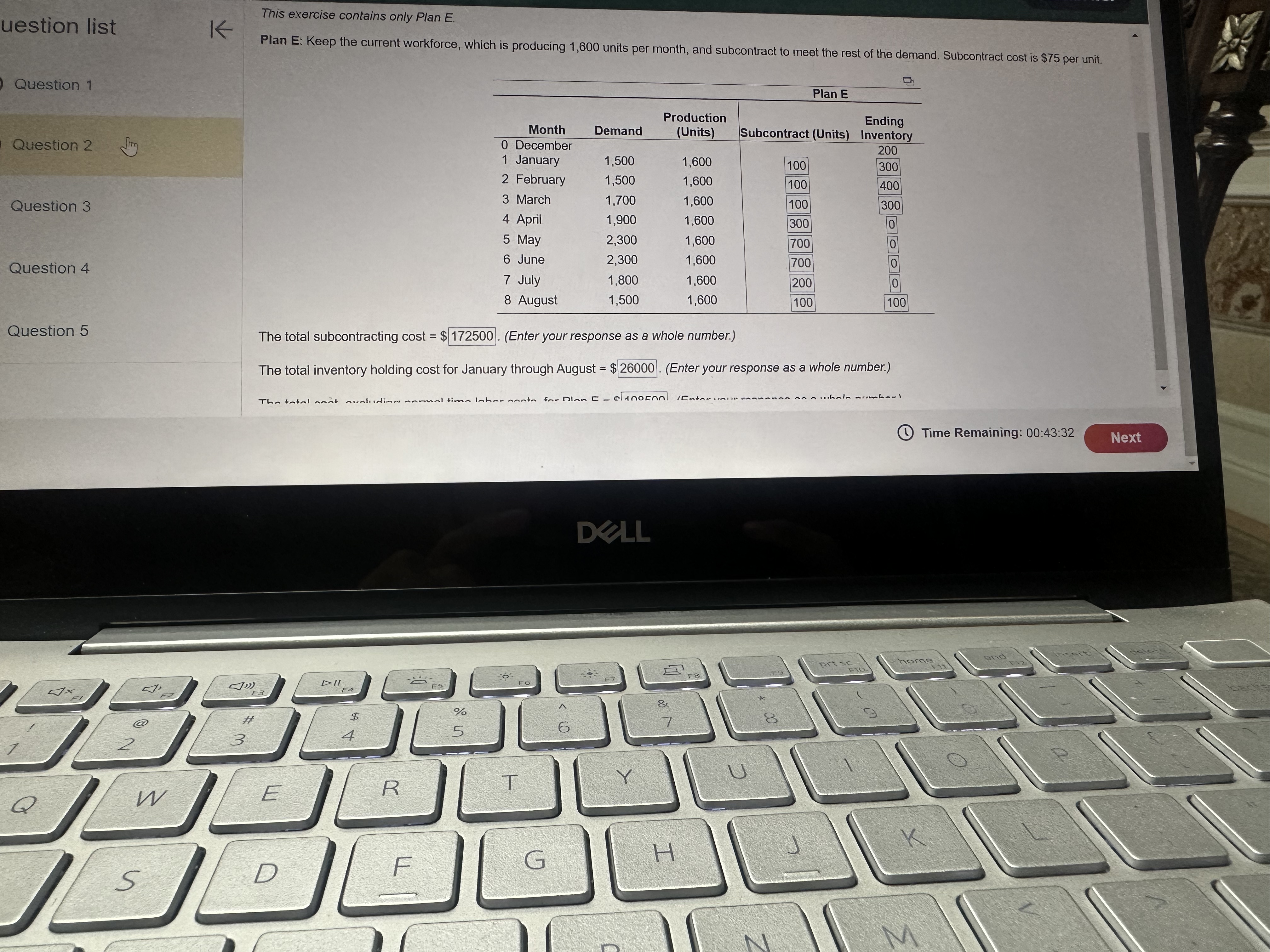  uestion list This exercise contains only Plan E. Plan E: Keep