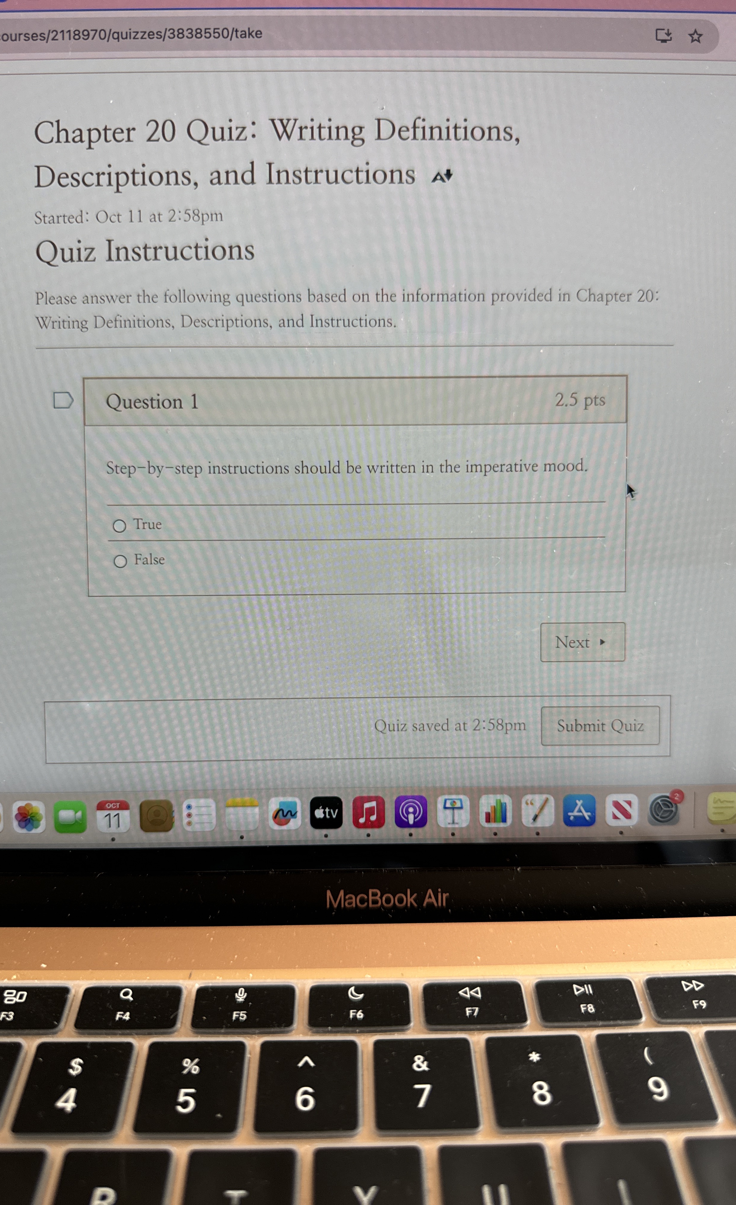  Question 1 Step-by-step instructions should be written in the imperative mood.