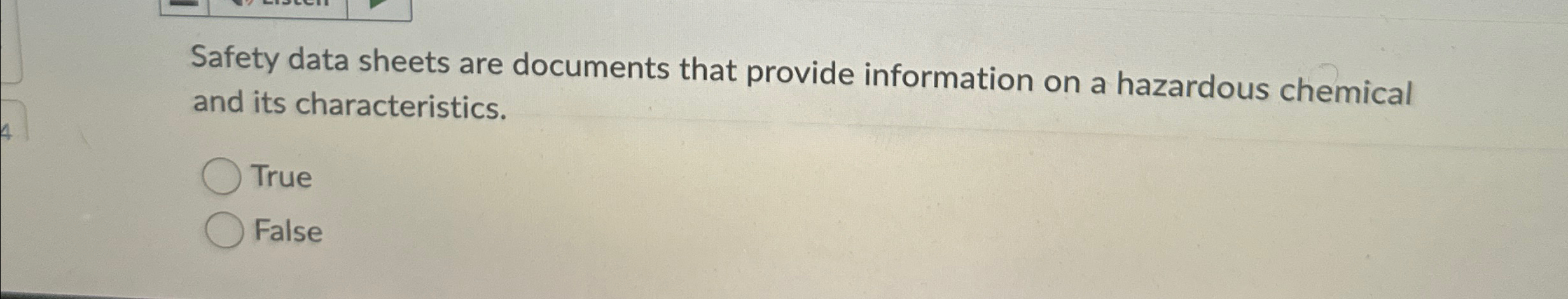  Safety data sheets are documents that provide information on a hazardous