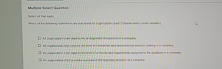  Multiple Select Question Select all that apply Which of the following