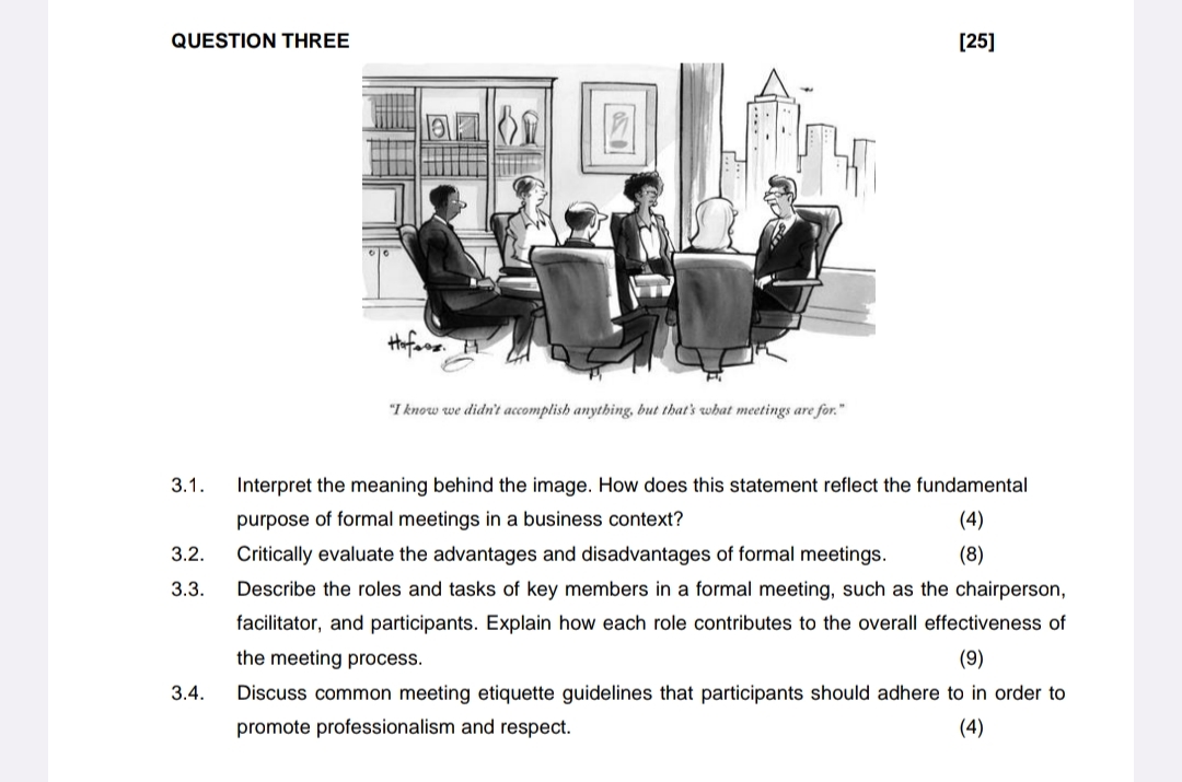  QUESTION THREE [25] 3.1. Interpret the meaning behind the image. How