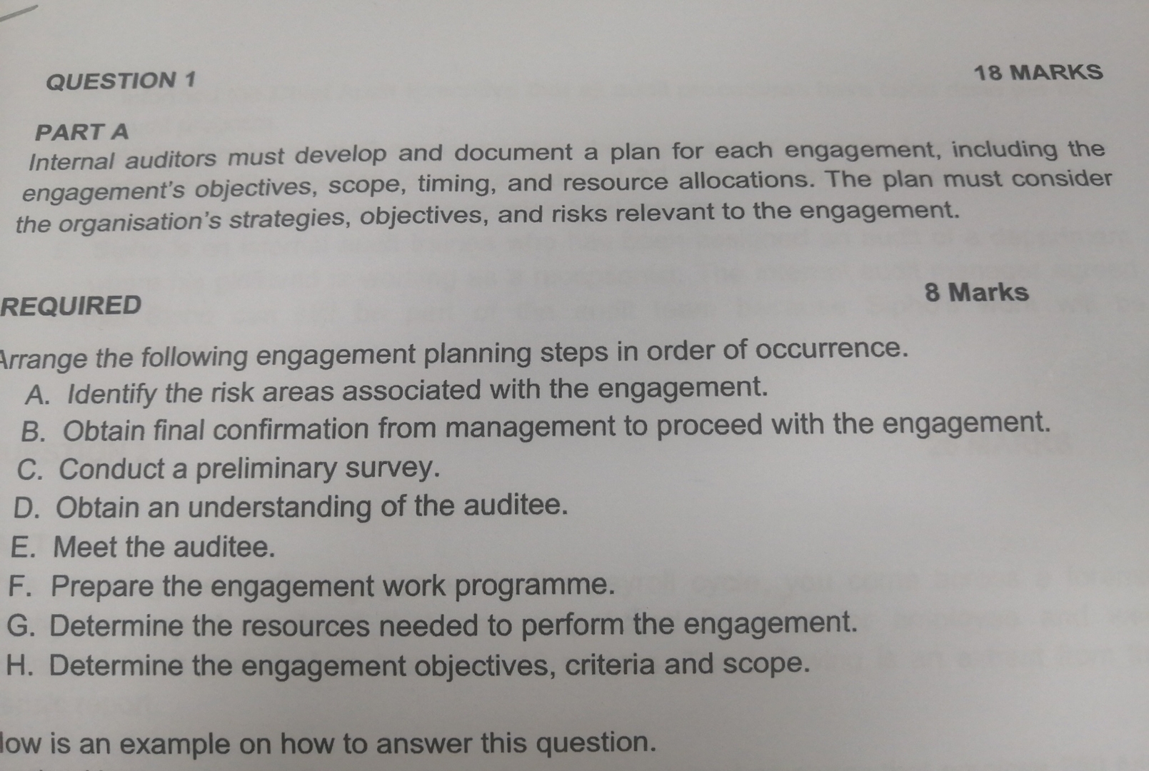  Internal auditors must develop and document a plan for each engagement,