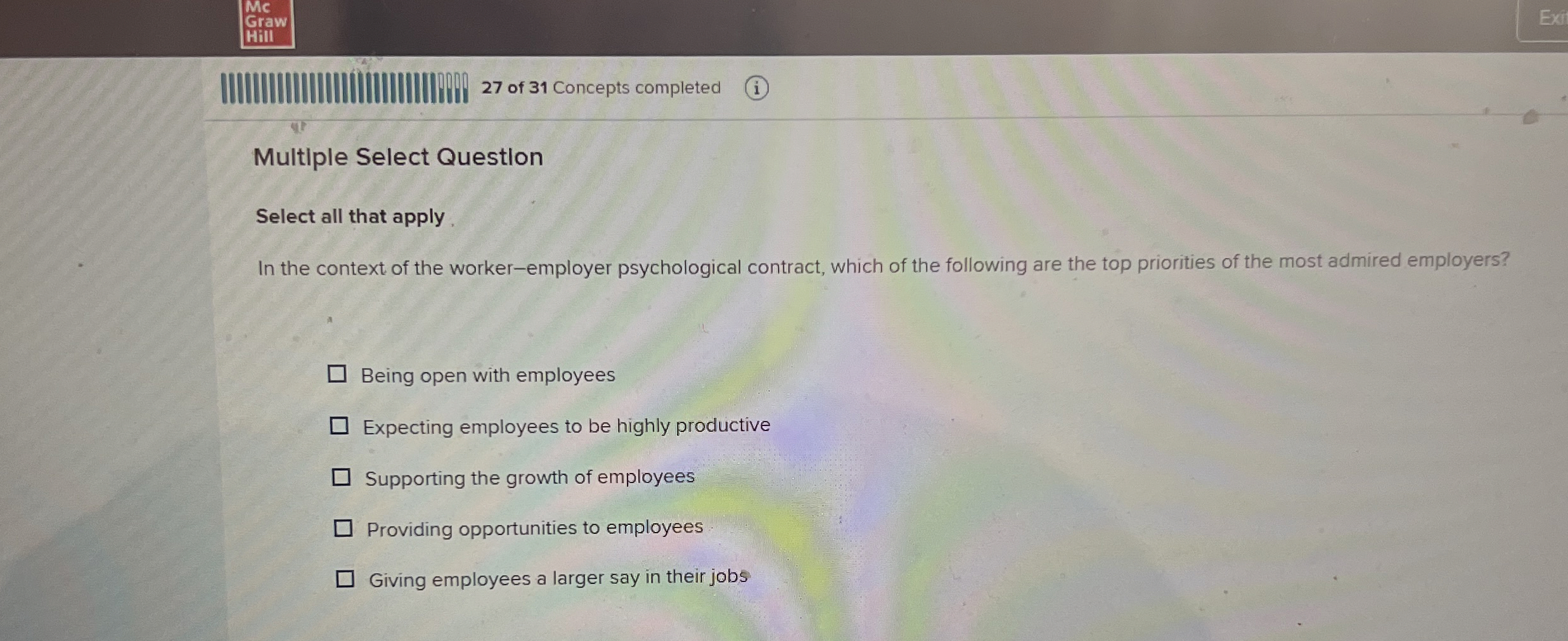  Multiple Select Question Select all that apply In the context of