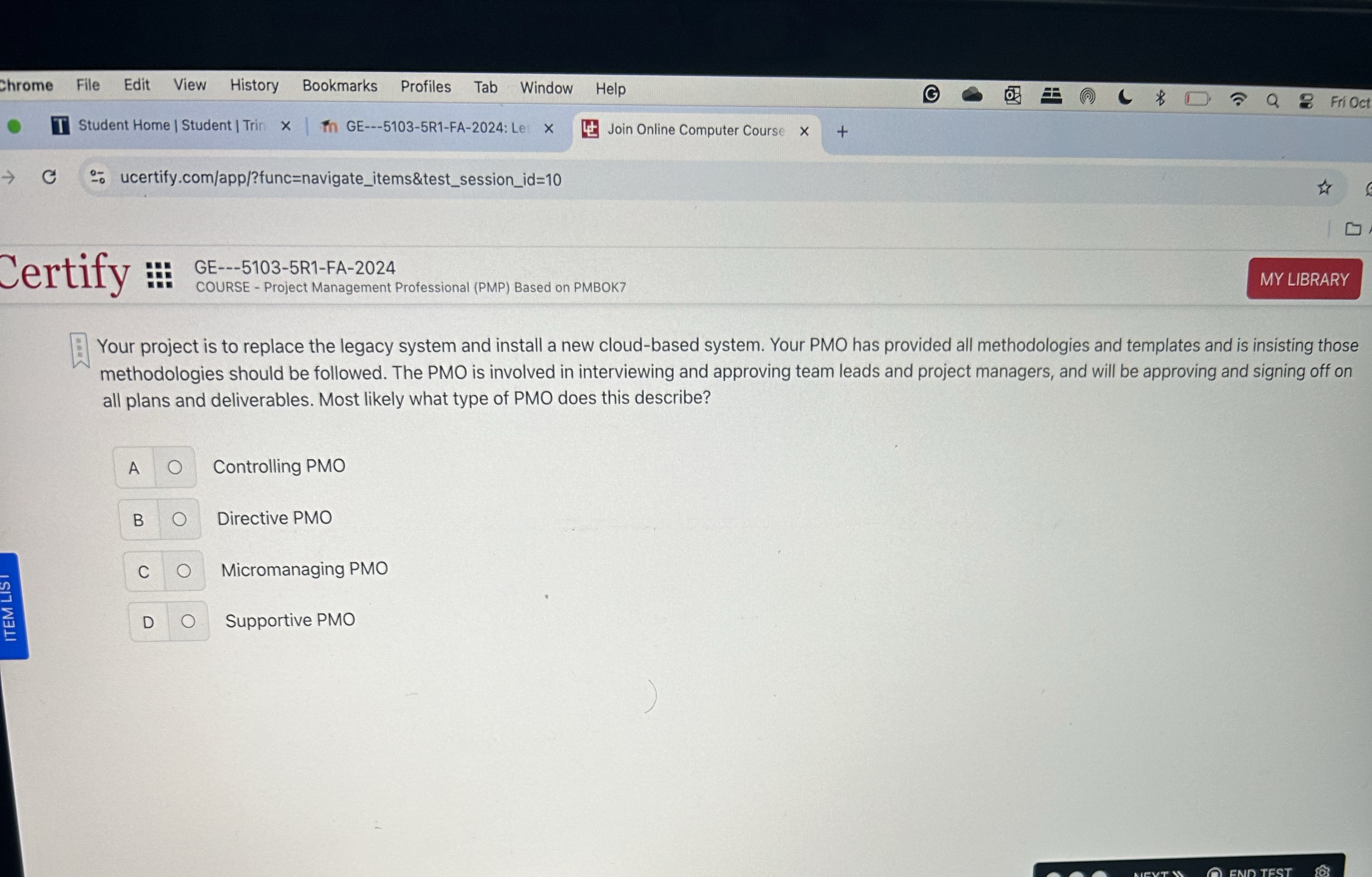  Your project is to replace the legacy system and install a