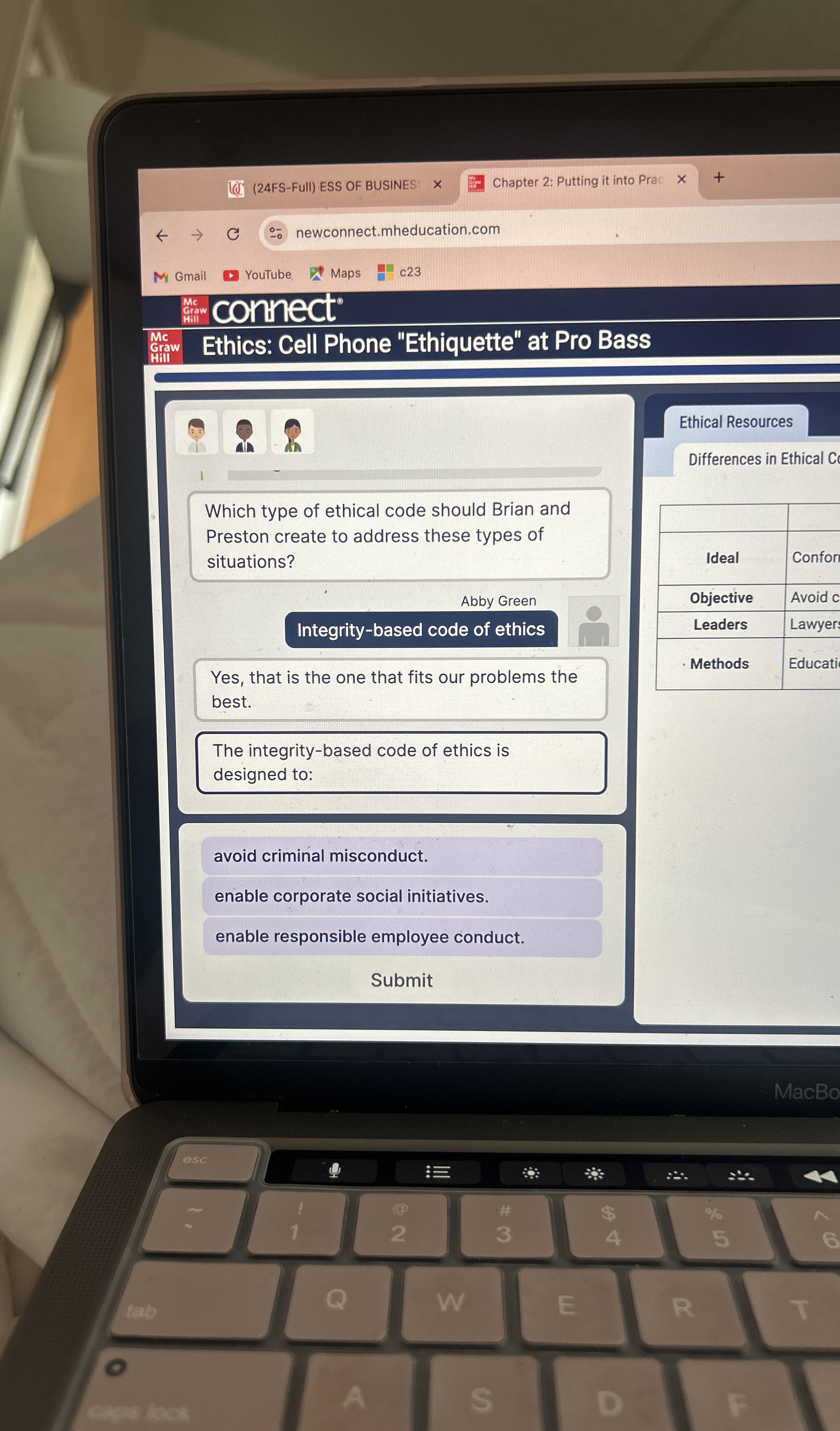  Which type of ethical code should Brian and Preston create to