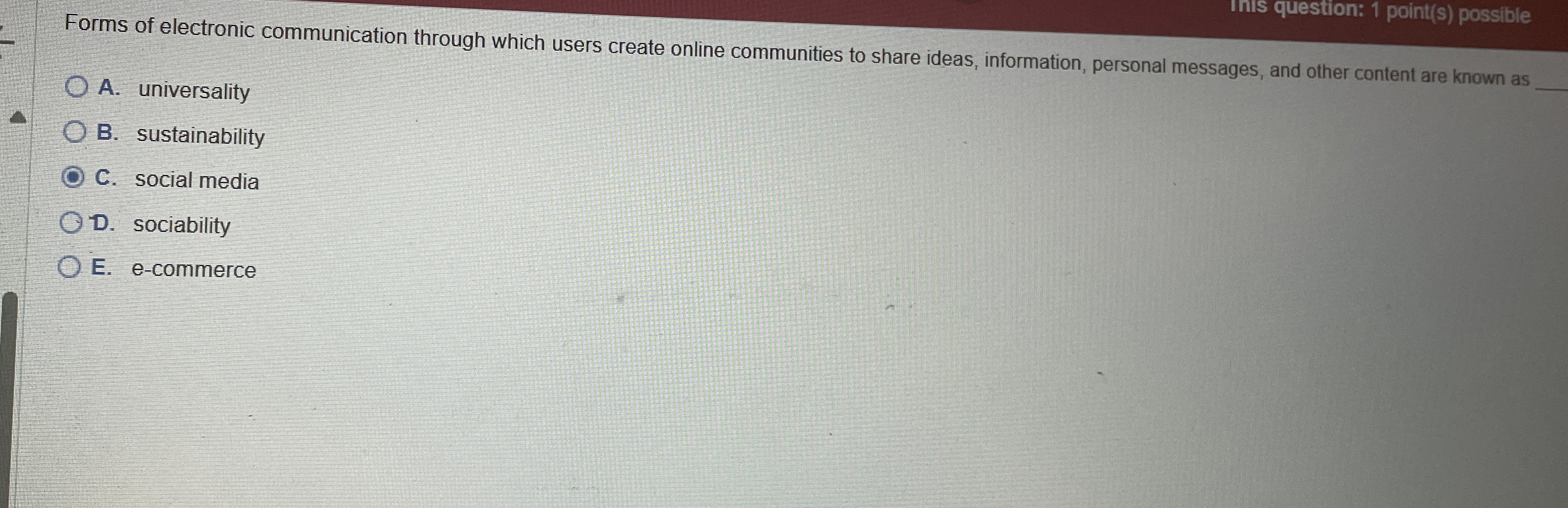  Forms of electronic communication through which users create online communities to
