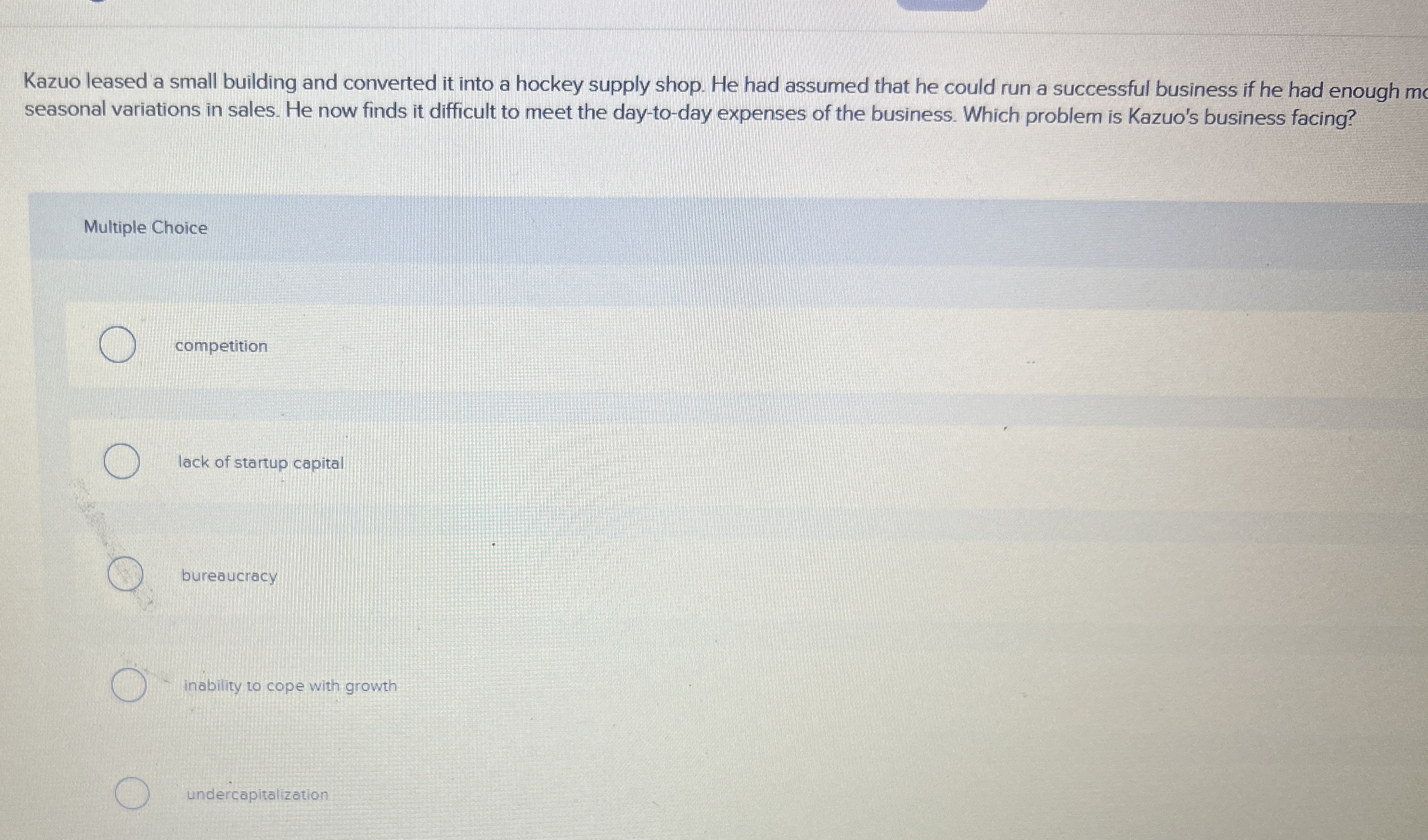  Kazuo leased a small building and converted it into a hockey