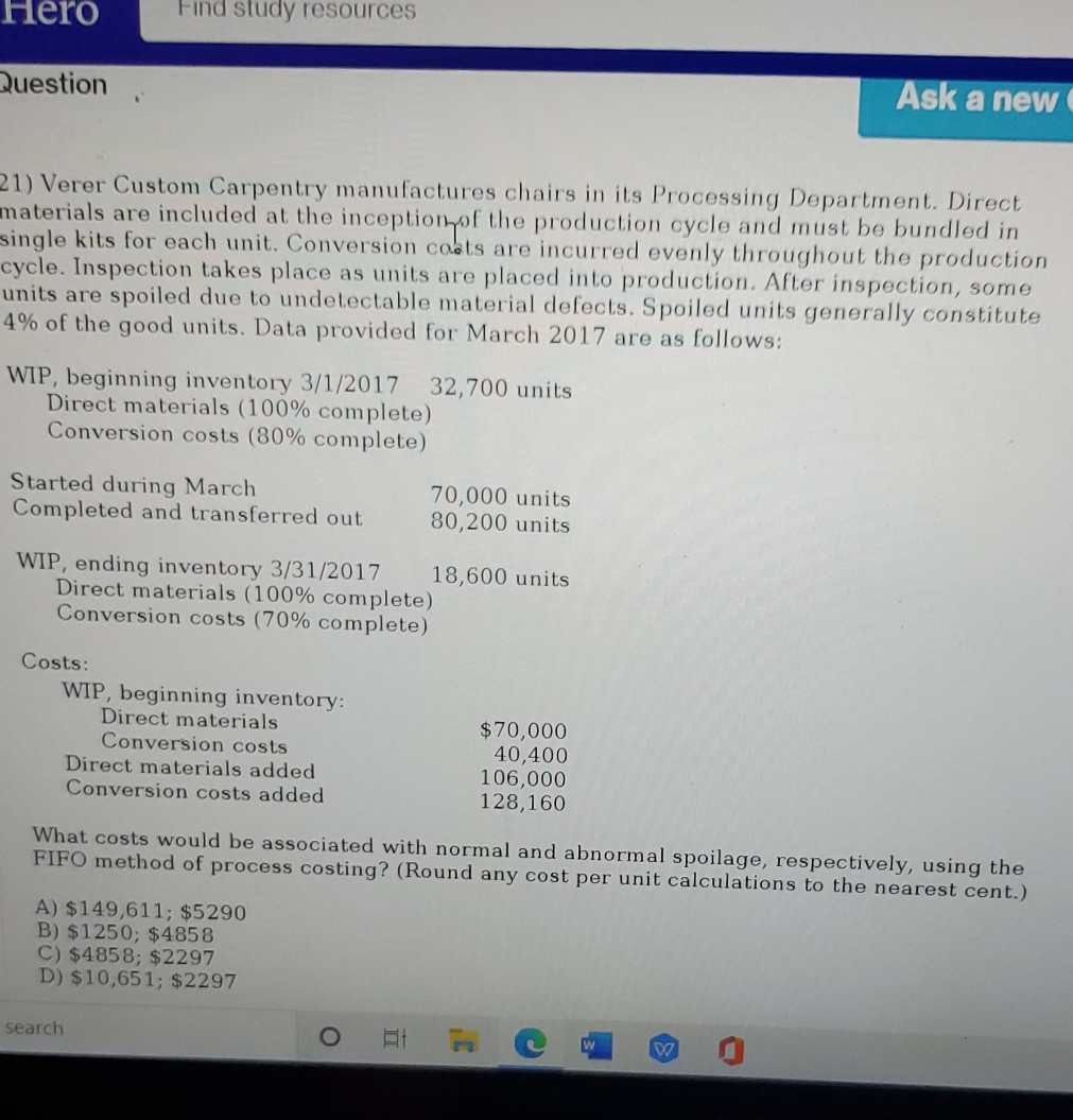 help please Hero Find study resources Question Ask a new 21) Verer