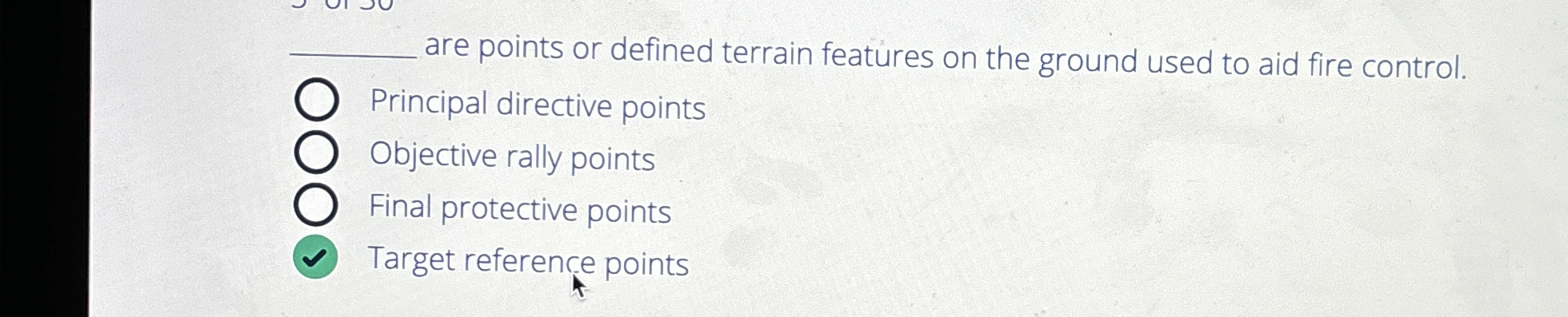 q, are points or defined terrain features on the ground used