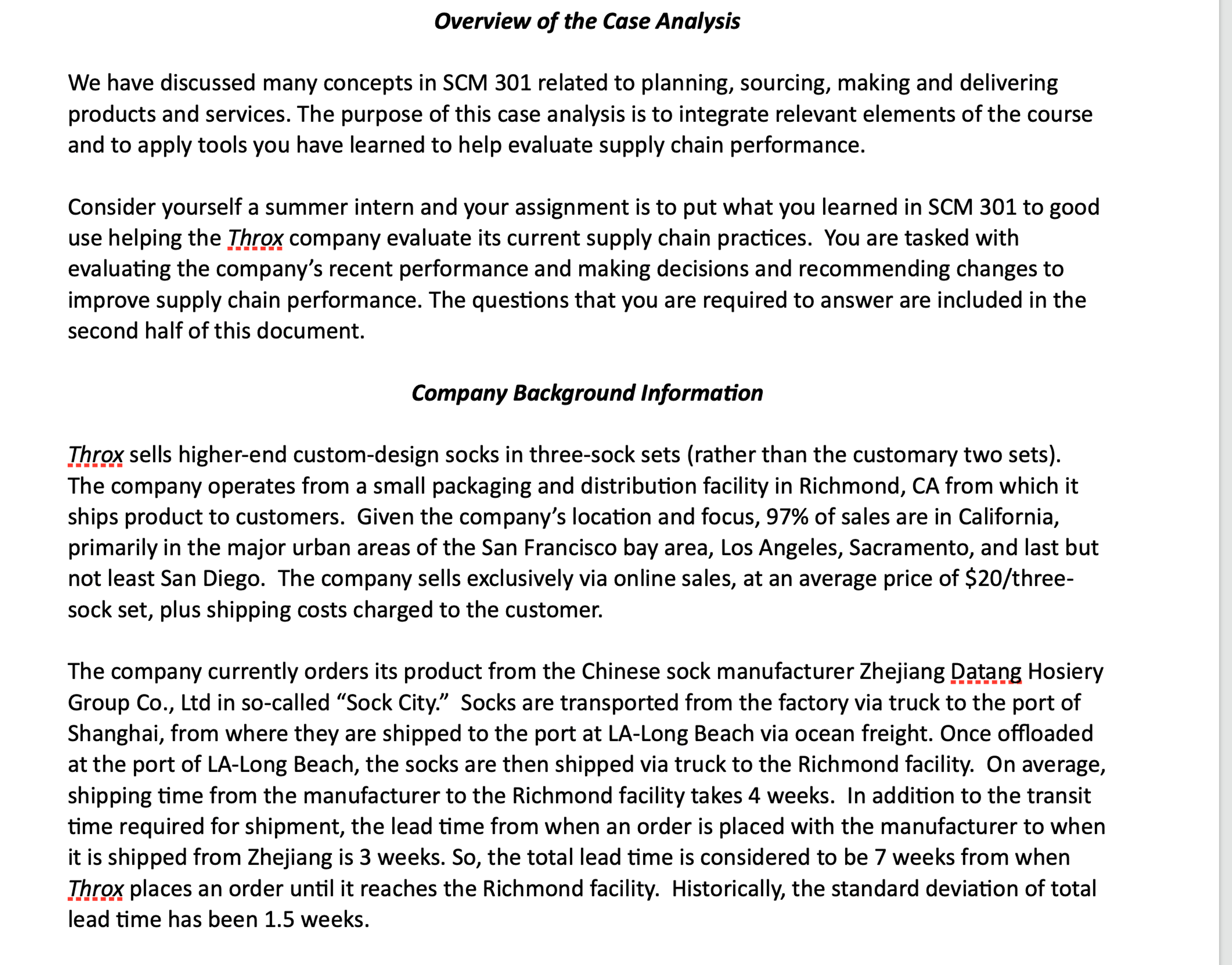  5. The information relating to Current and Alternative Transportation will be