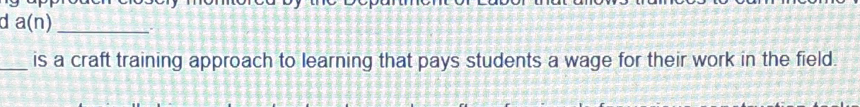 da(n)q, is a craft training approach to learning that pays students