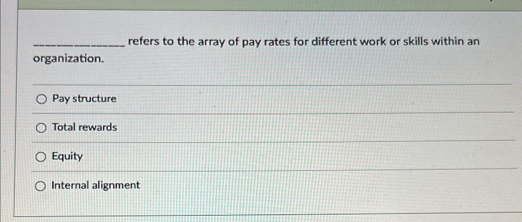  refers to the array of pay rates for different work or