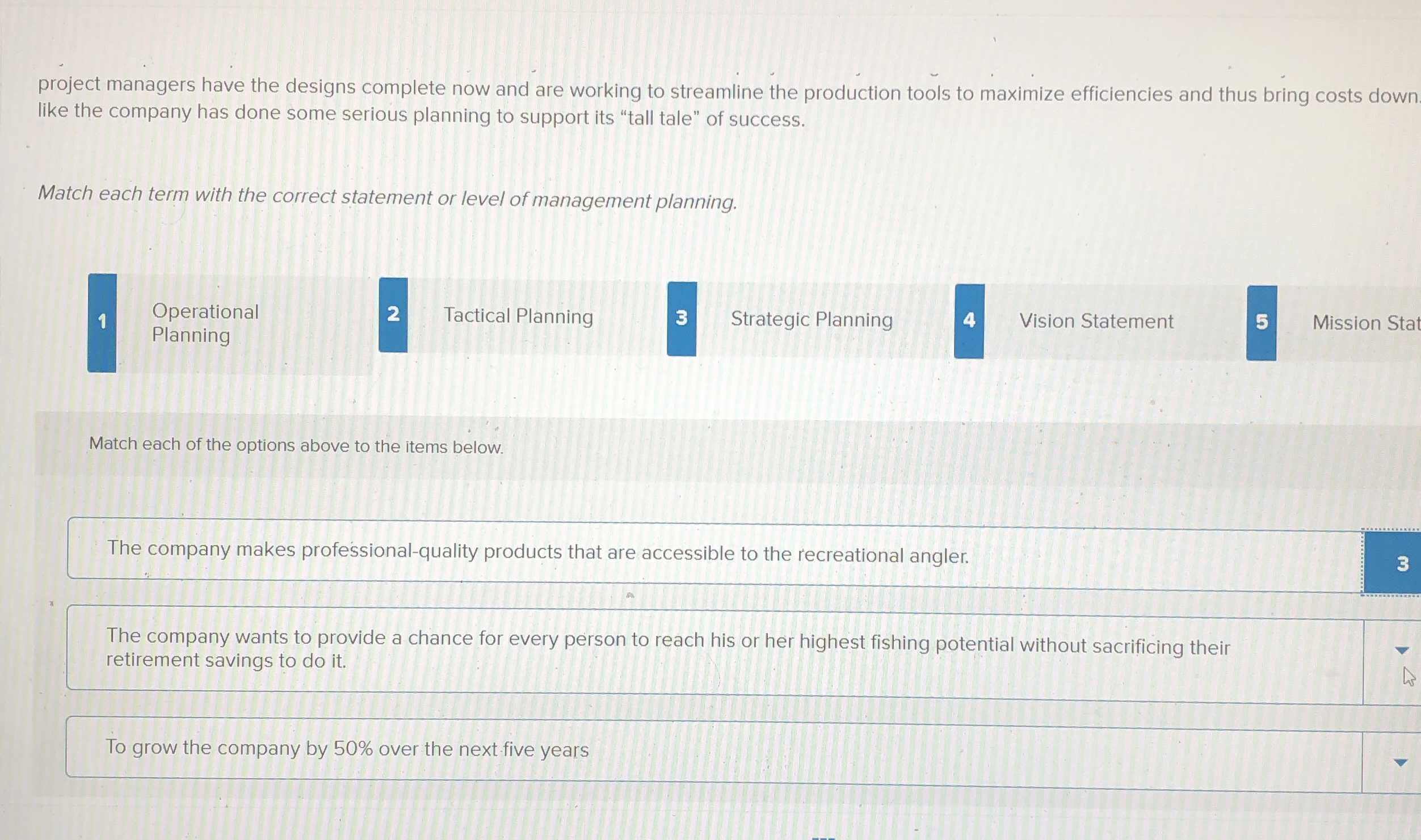  project managers have the designs complete now and are working to