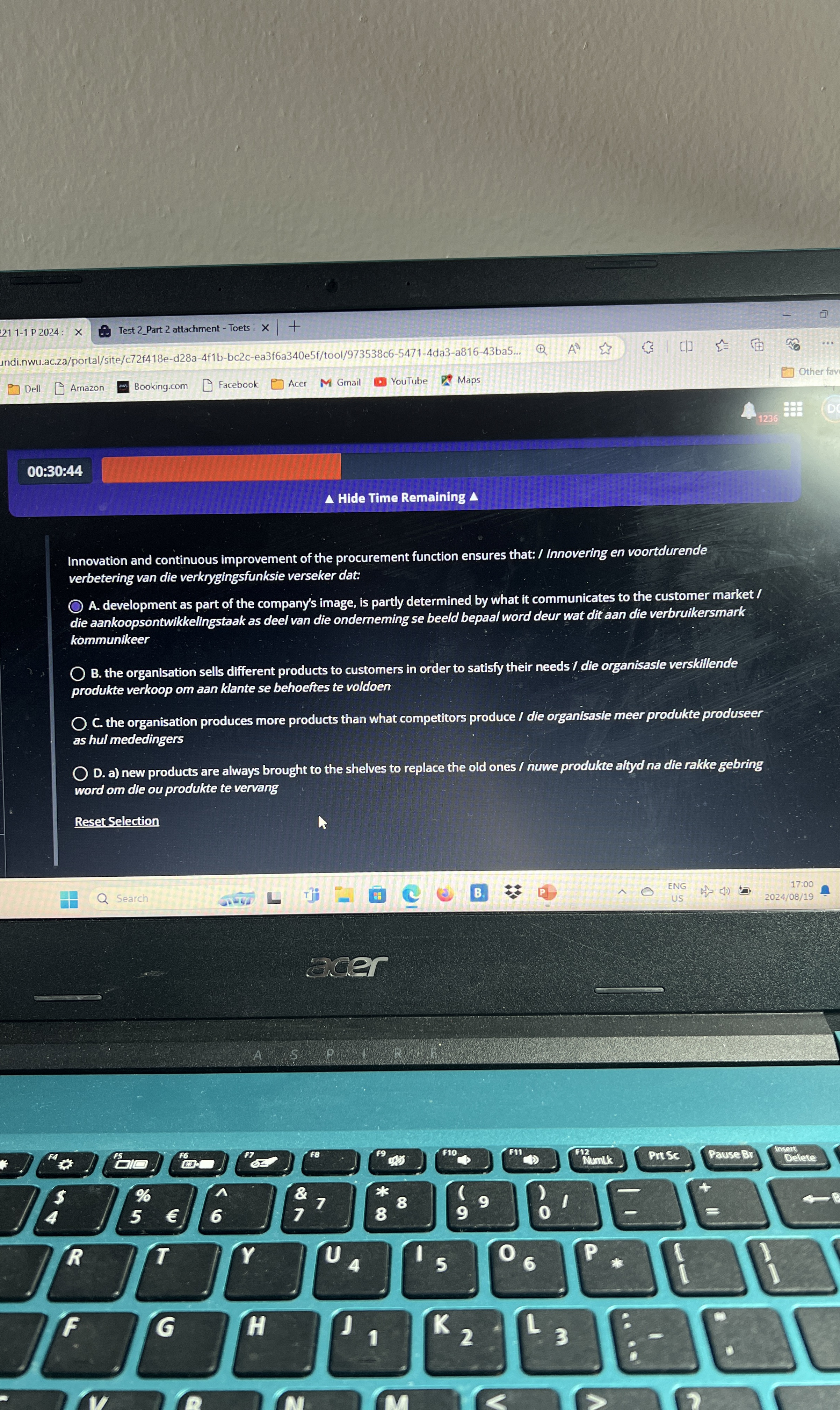  211-1 P 2024 Test 2_Part 2 attachment - Toets Indi.nwu.ac.za/portal/site/c72f418e-d28a-4f1b-bc2c-ea3f6a340e5f/tool/973538c6-5471-4da3-a816-43ba5., Dell