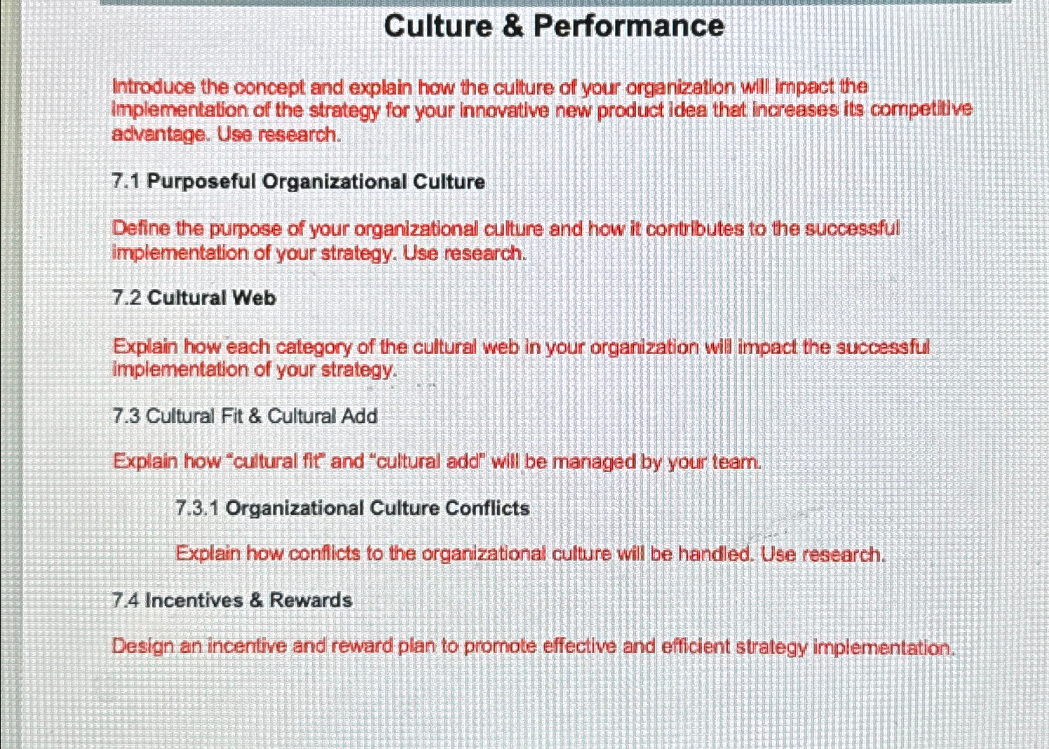  Culture & Performance Introduce the concept and explain how the culture
