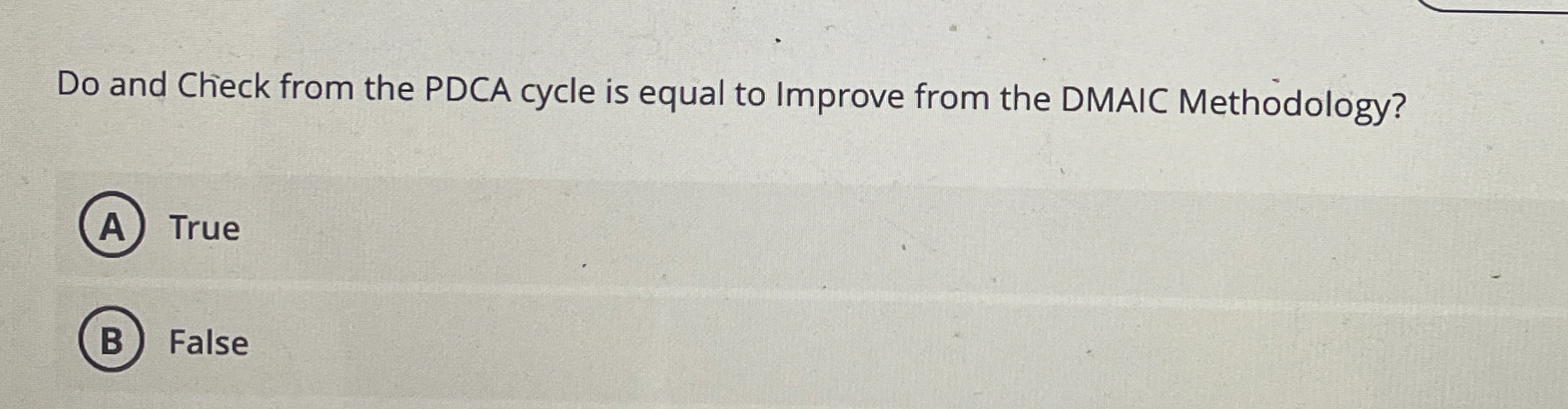  Do and Chieck from the PDCA cycle is equal to Improve