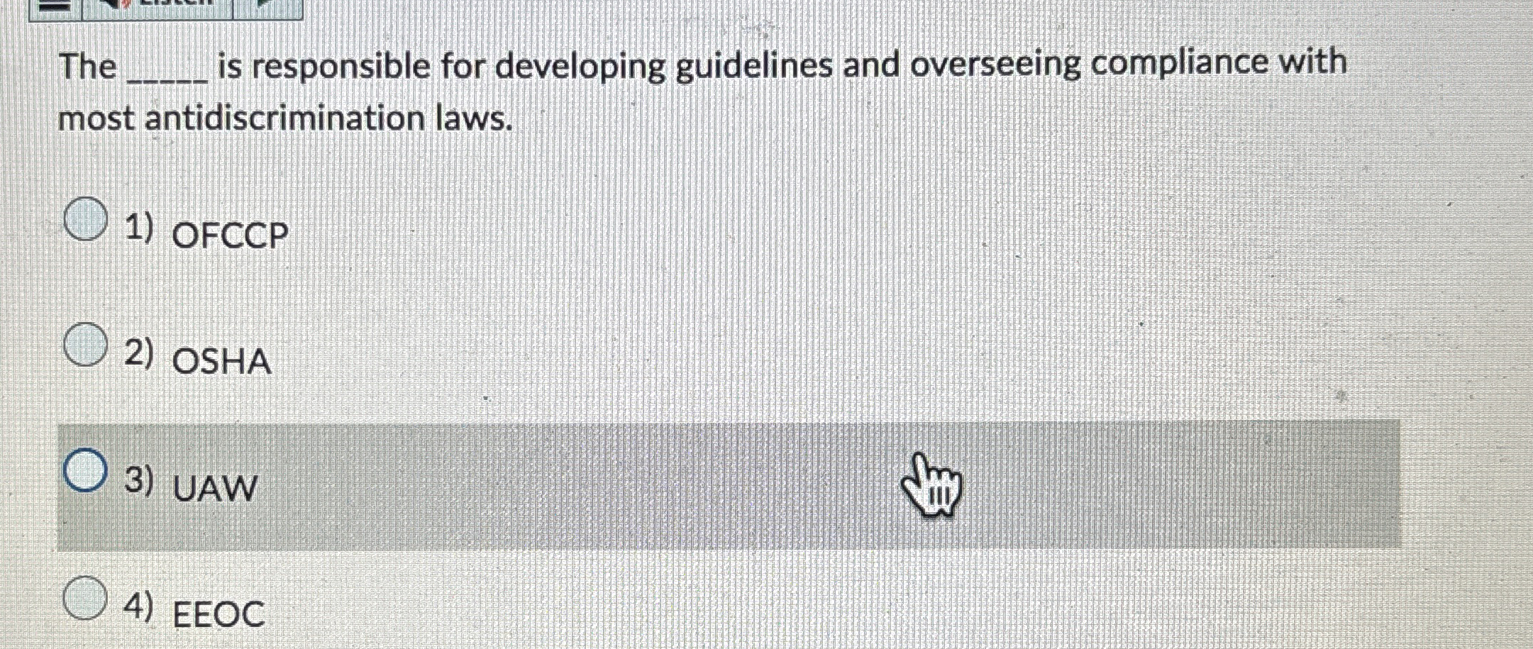  The is responsible for developing guidelines and overseeing compliance with most