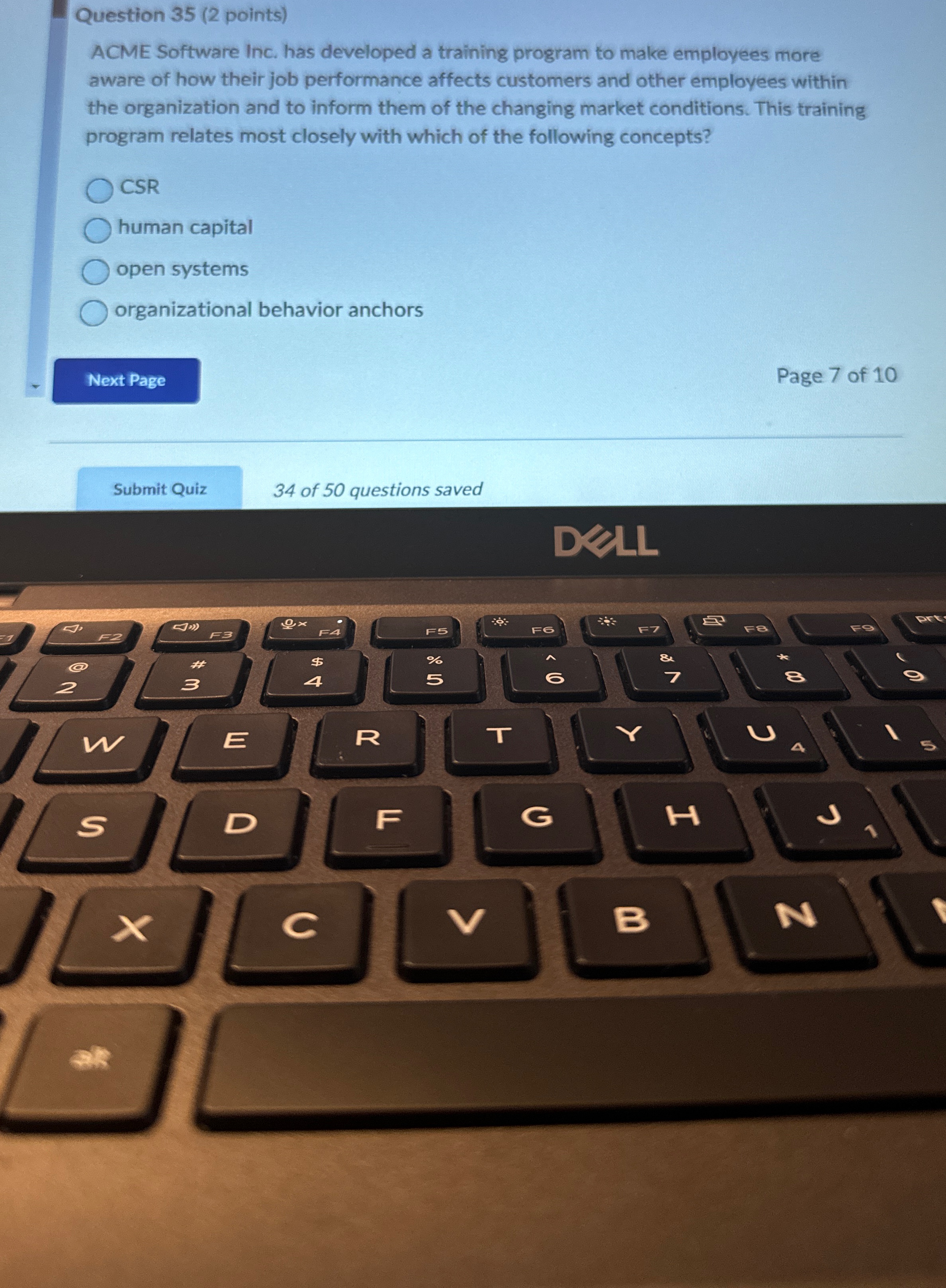  Question 35(2 points) ACME Software Inc. has developed a training program