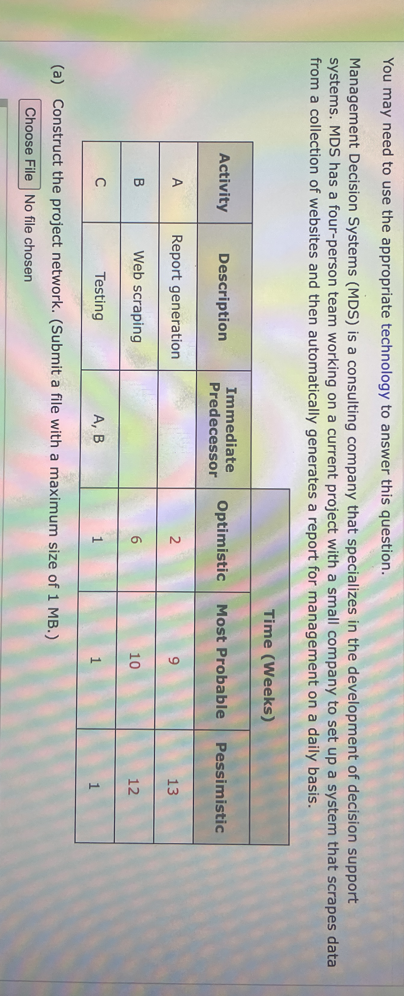  You may need to use the appropriate technology to answer this