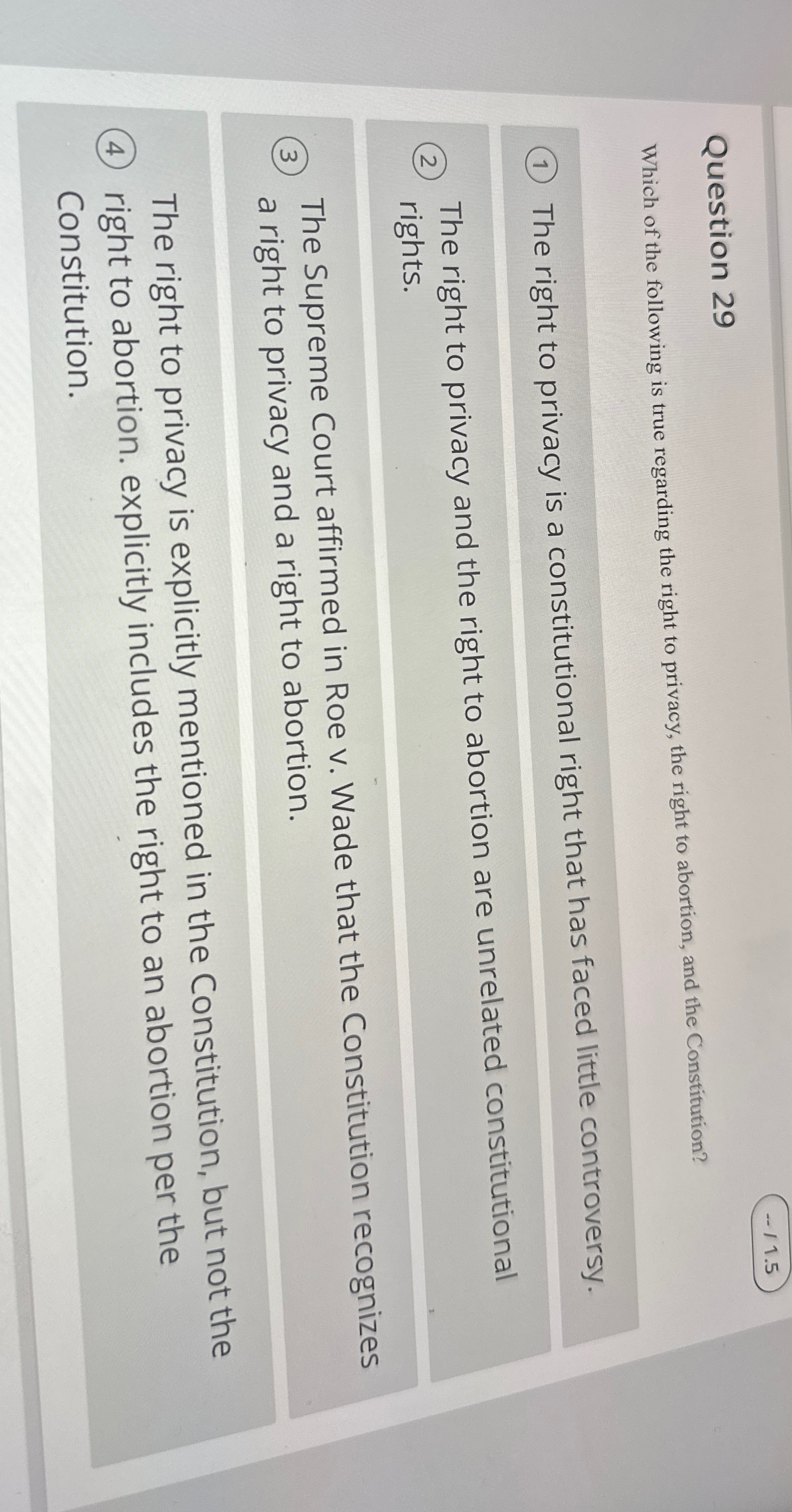  Question 29 -11.5 Which of the following is true regarding the