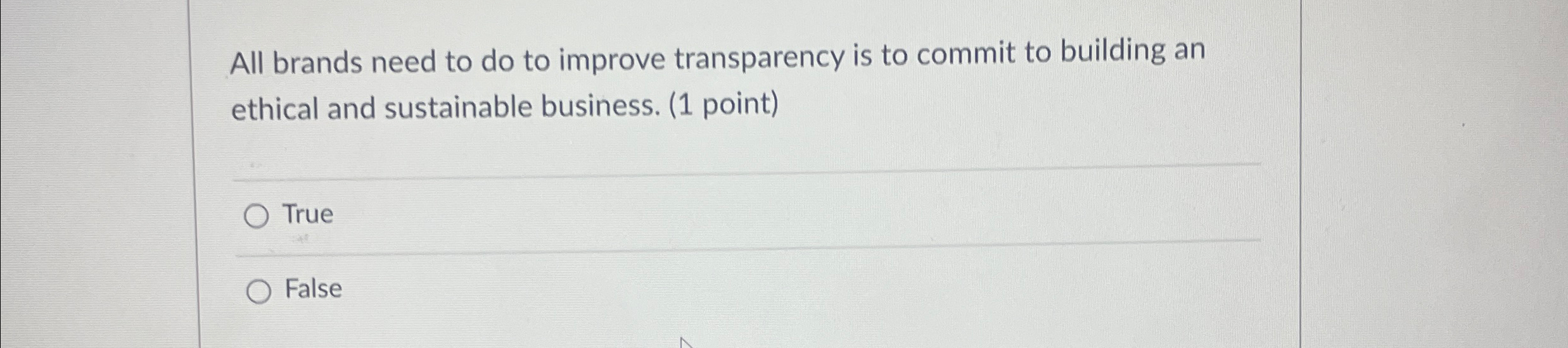  All brands need to do to improve transparency is to commit