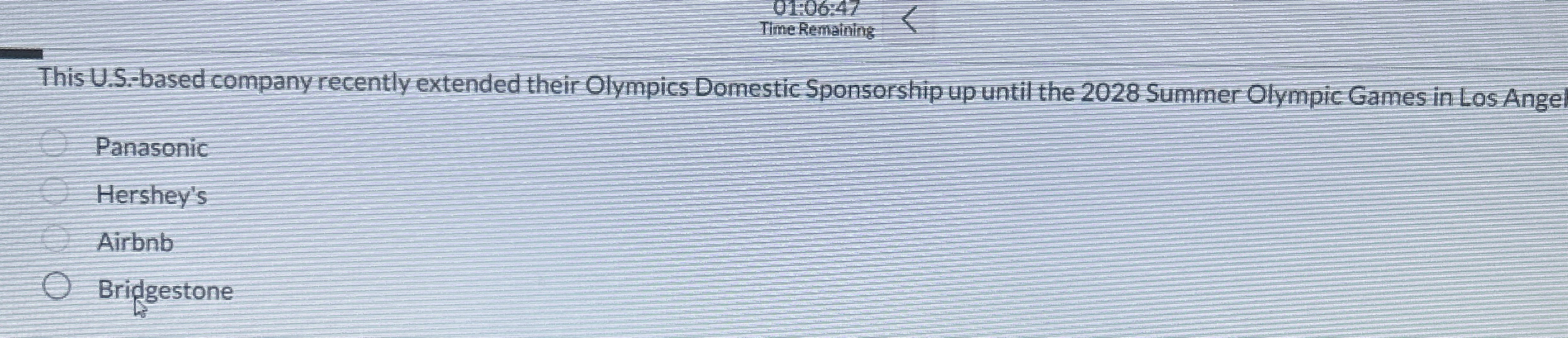  This U.S.-based company recently extended their Olympics Domestic Sponsorship up until
