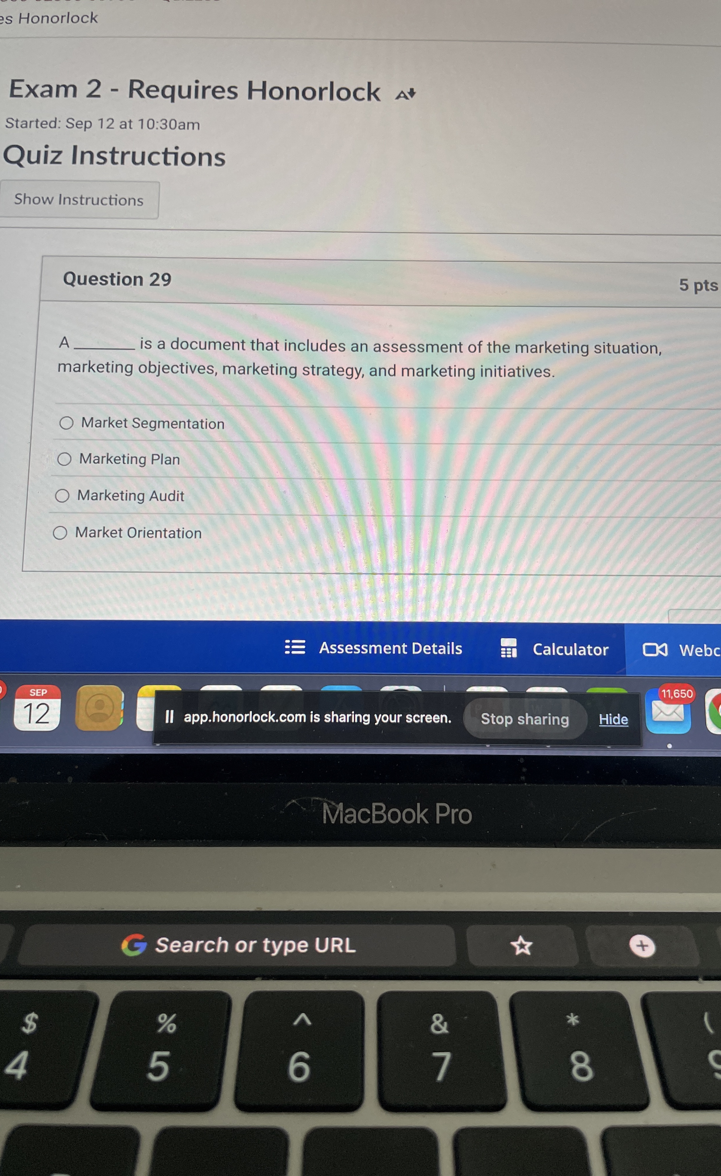  Question 29 A is a document that includes an assessment of