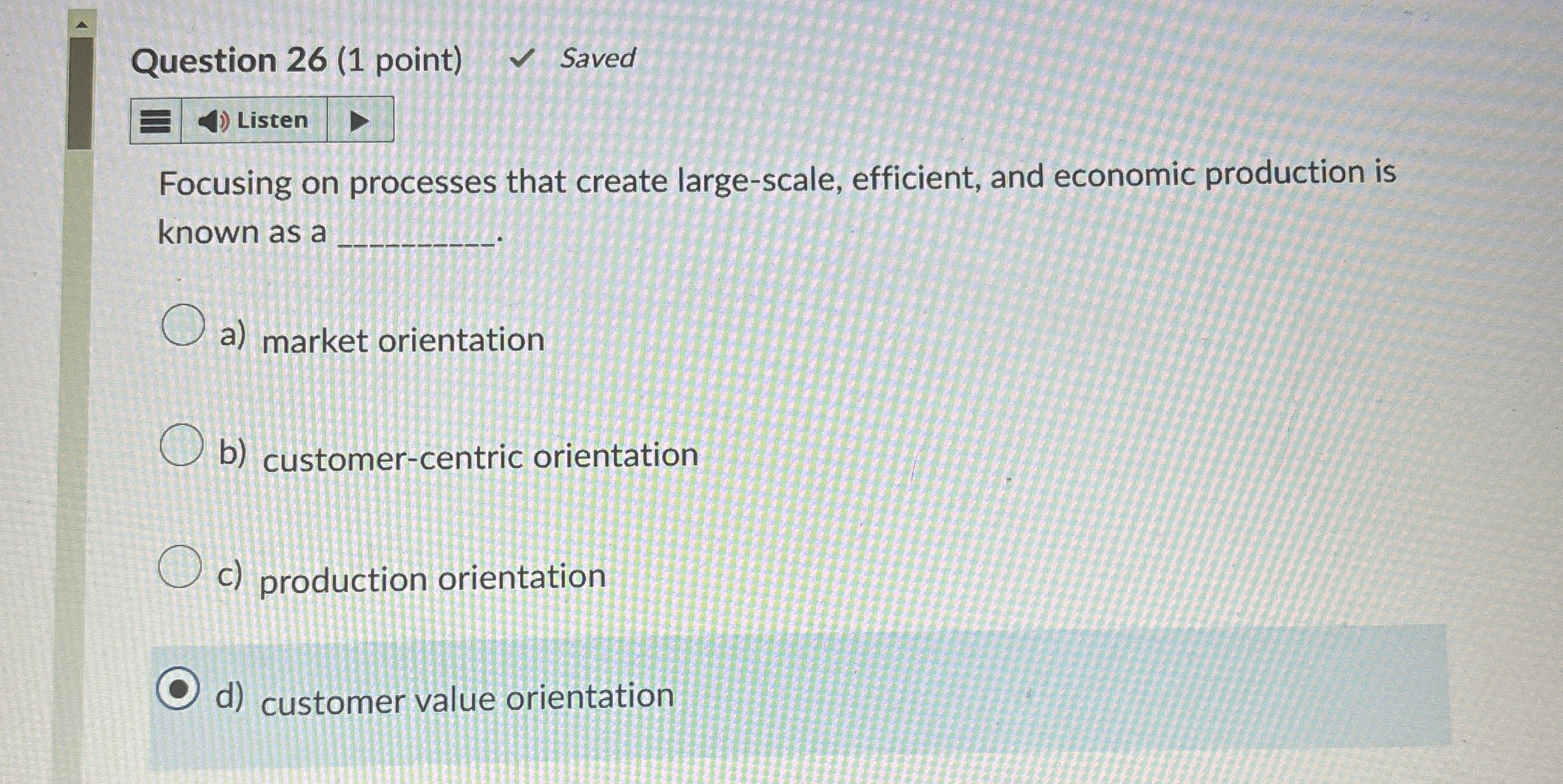  Question 26(1 point) Focusing on processes that create large-scale, efficient, and