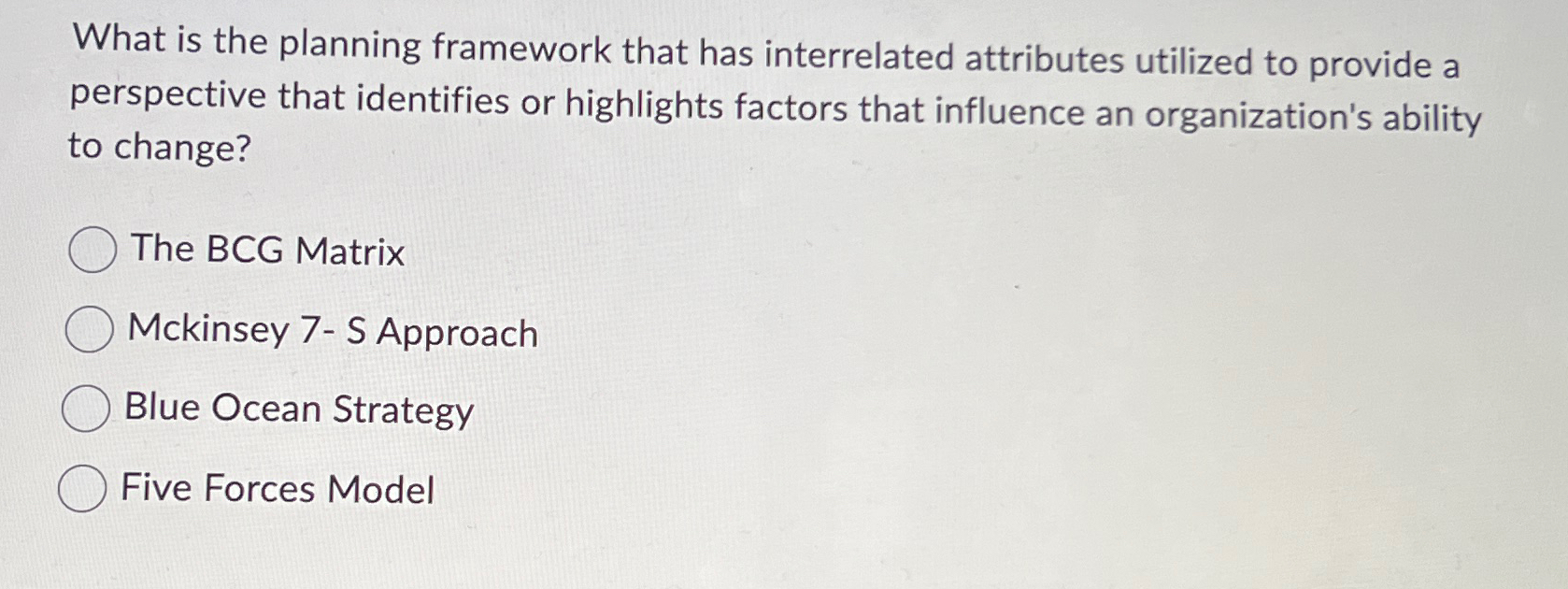  What is the planning framework that has interrelated attributes utilized to