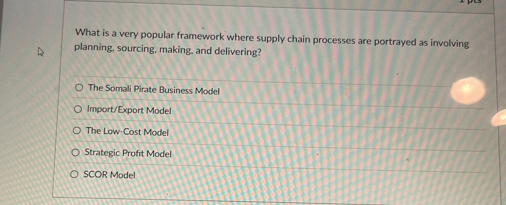  What is a very popular framework where supply chain processes are