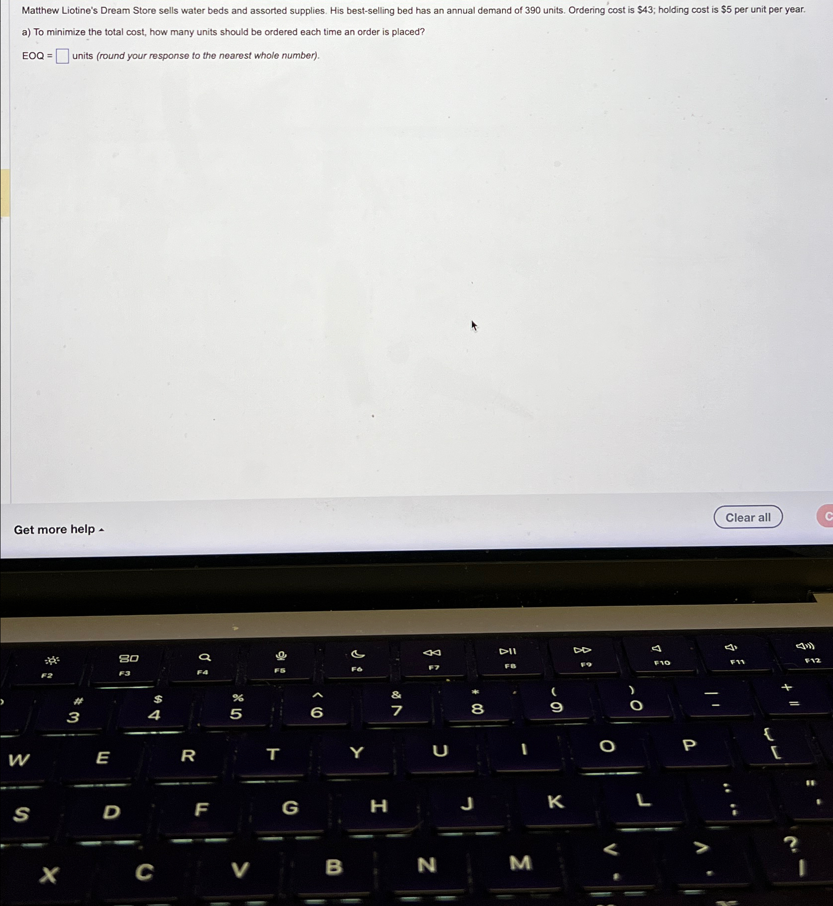  a) To minimize the total cost, how many units should be