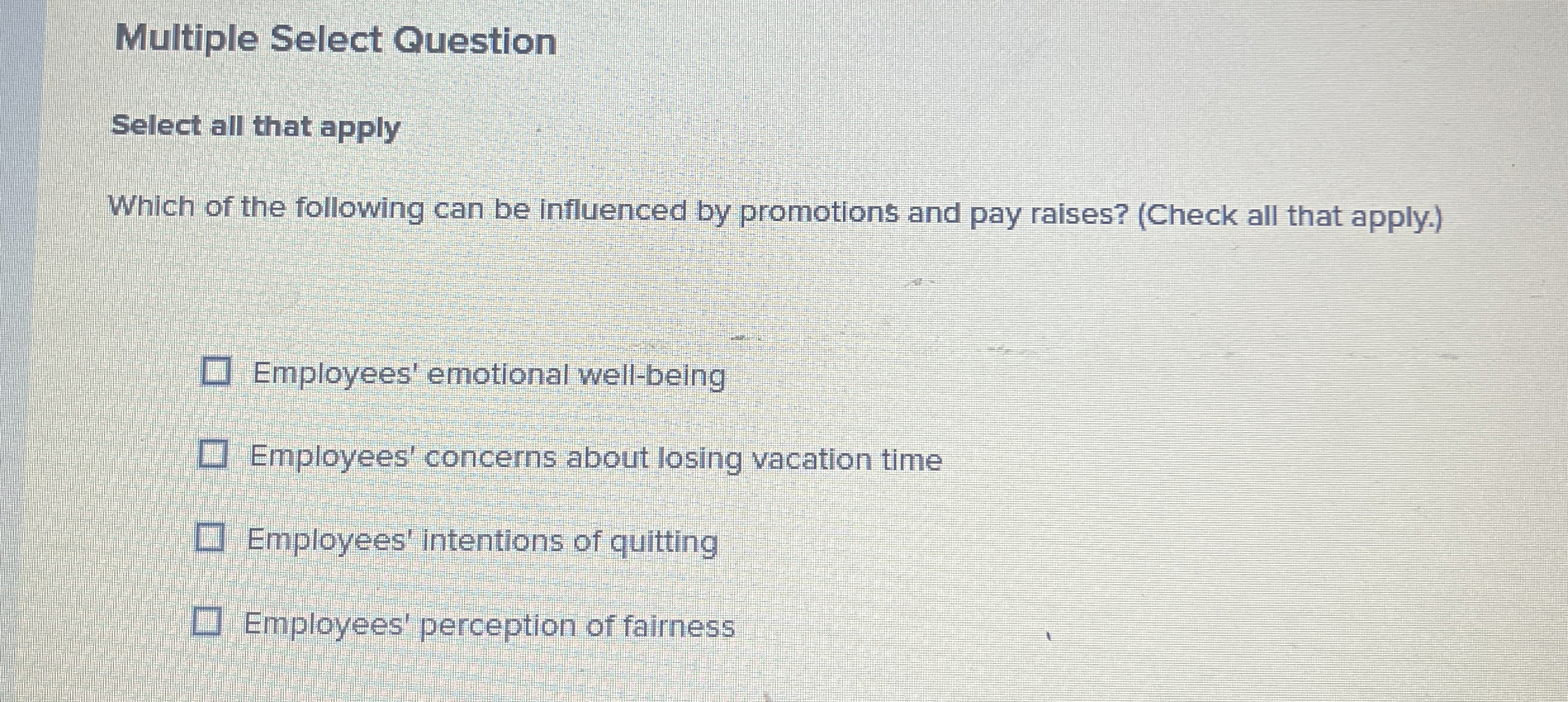  Multiple Select Question Select all that apply Which of the following