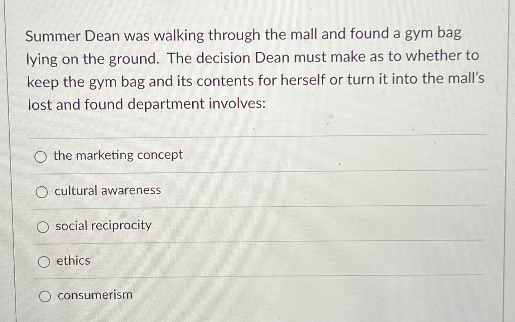  Summer Dean was walking through the mall and found a gym