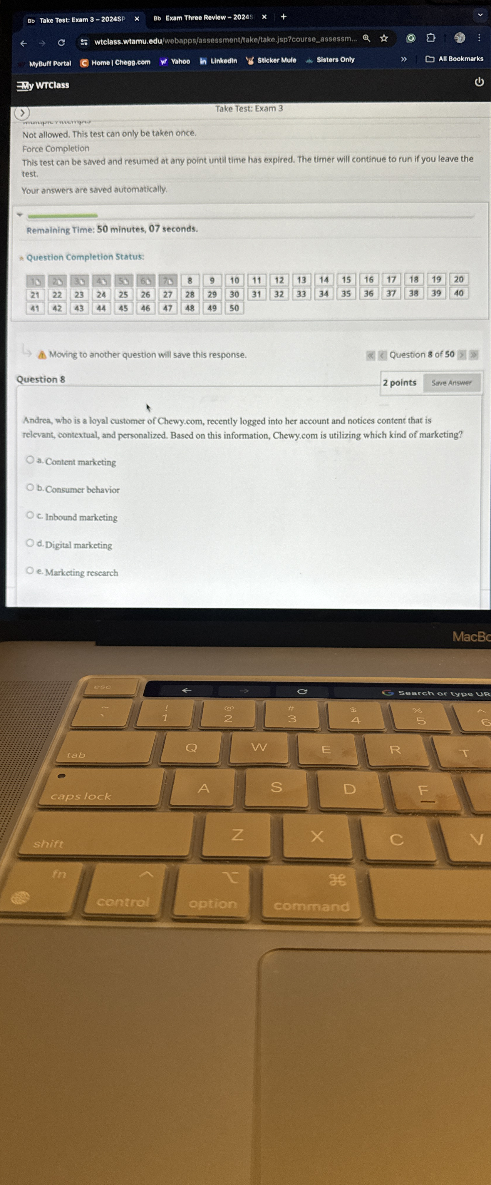  Take Test: Exam 3-2024S Exam Three Review -2024 wtclass.wtamu.edu/webapps/assessment/take/take.jsp?course_assessm. MyBuff Portal