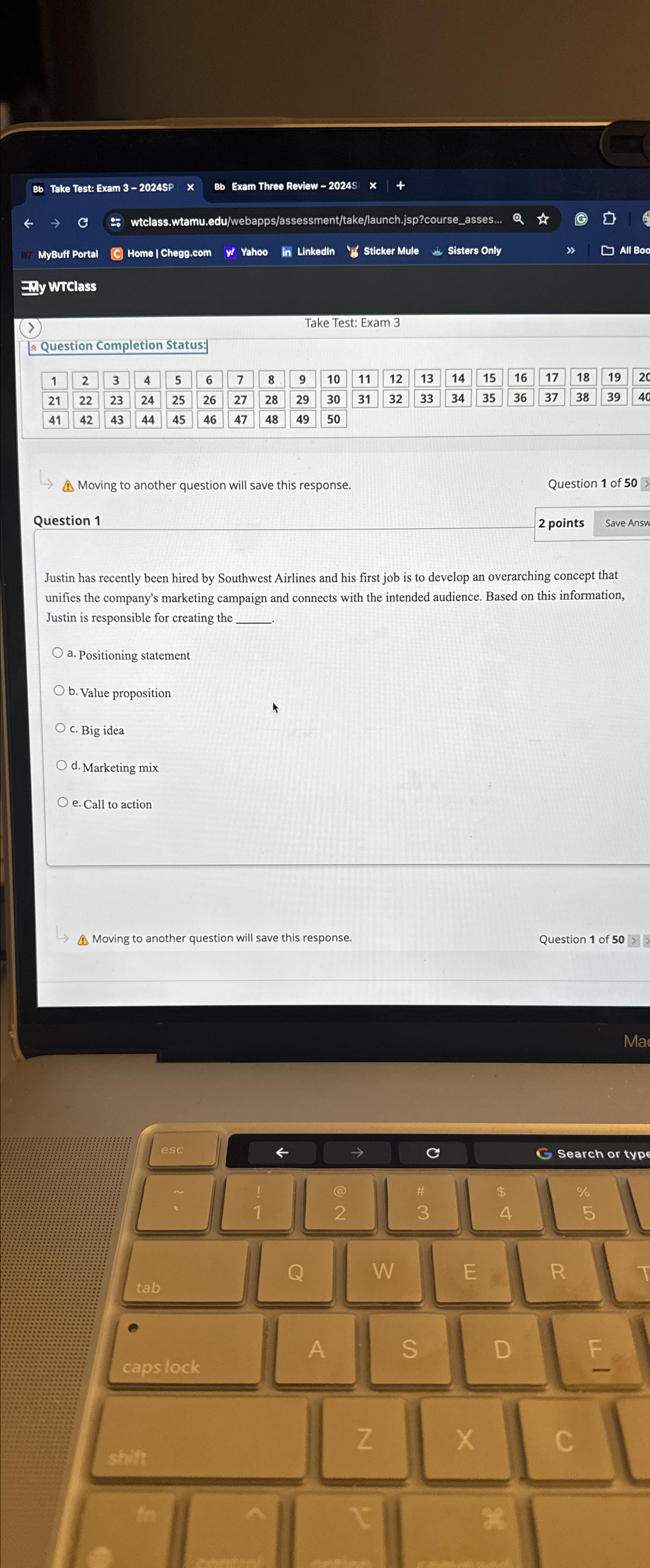  Bb Take Test: Exam 3-2024SP Exam Three Review -2024S wtclass.wtamu.edu/webapps/assessment/take/launch.jsp?course_asses.. MyBuff