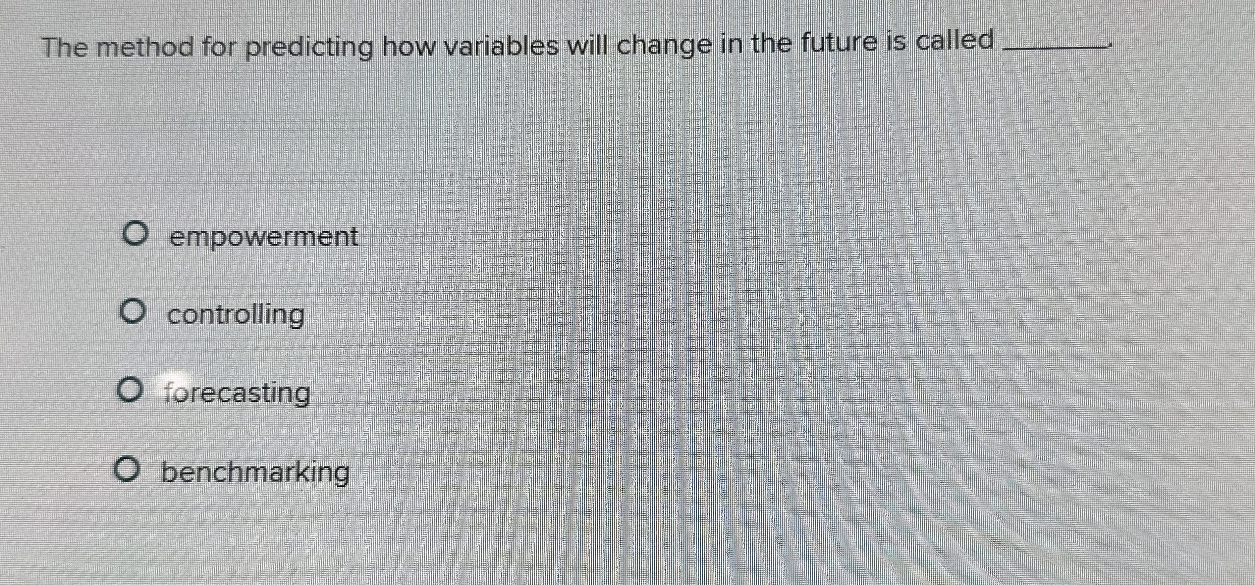 The method for predicting how variables will change in the future